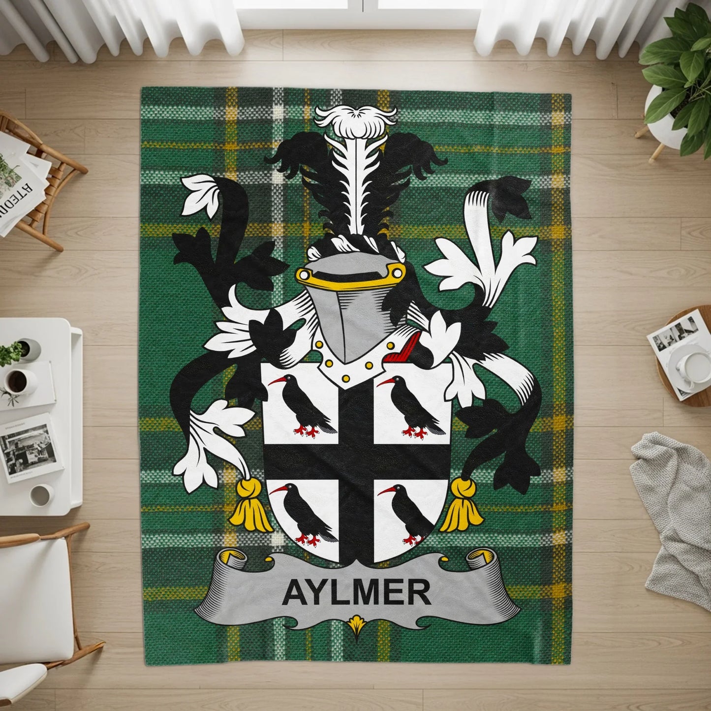 Aylmer Family Crest Plaid Design Blanket product