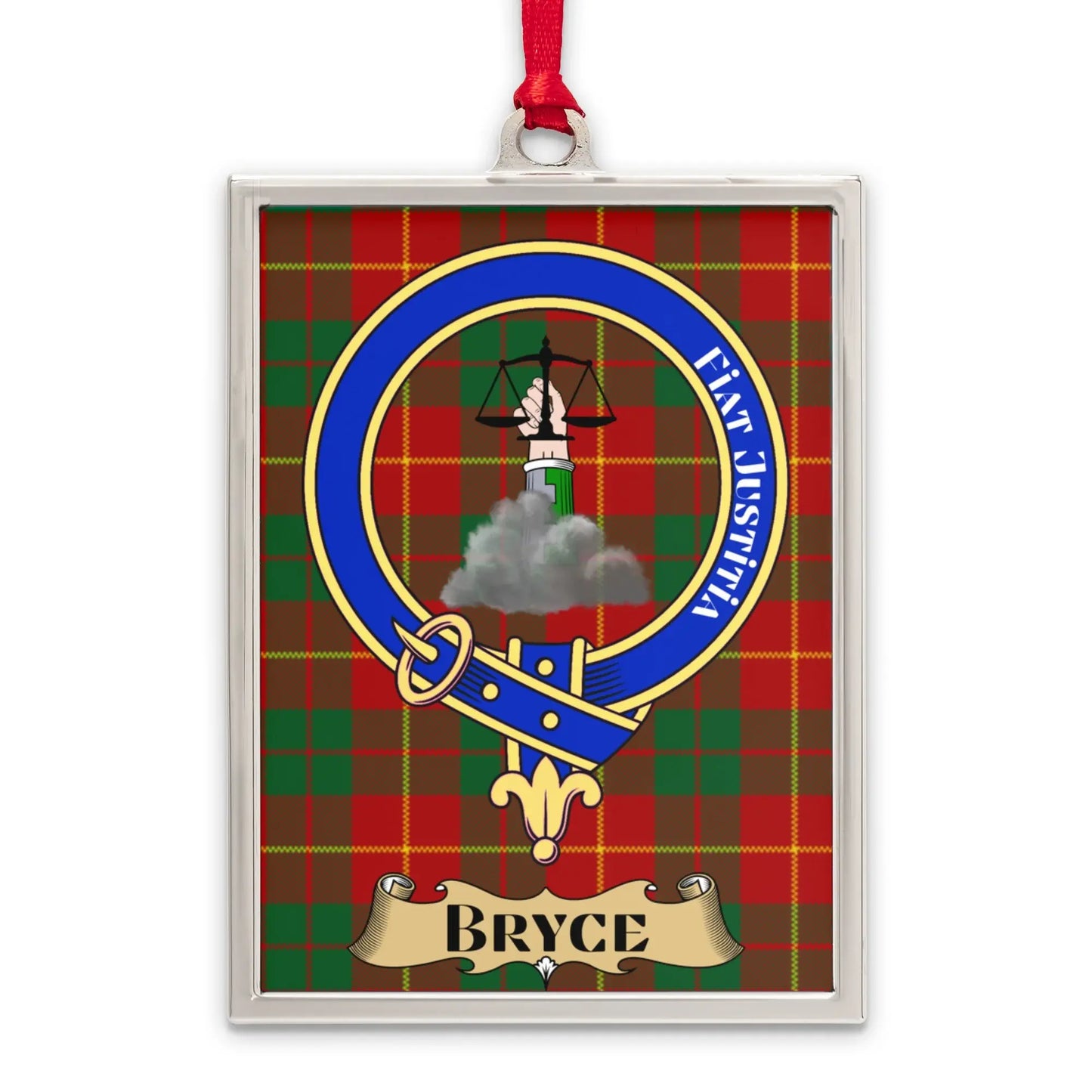 Scottish Clan Crest Plaid Bryce Ornament product