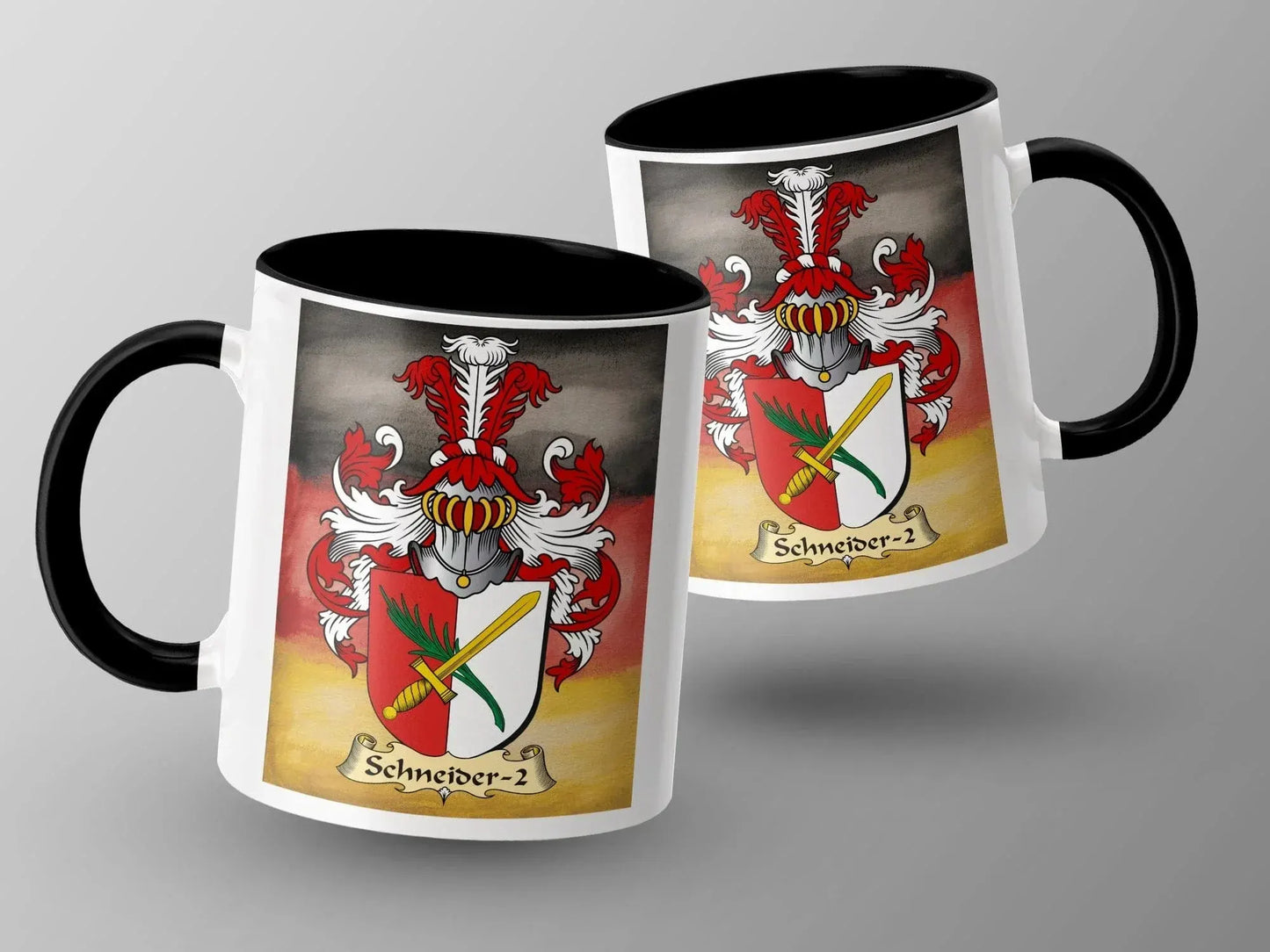 German Family Crest Mug with Schneider-2 Design product