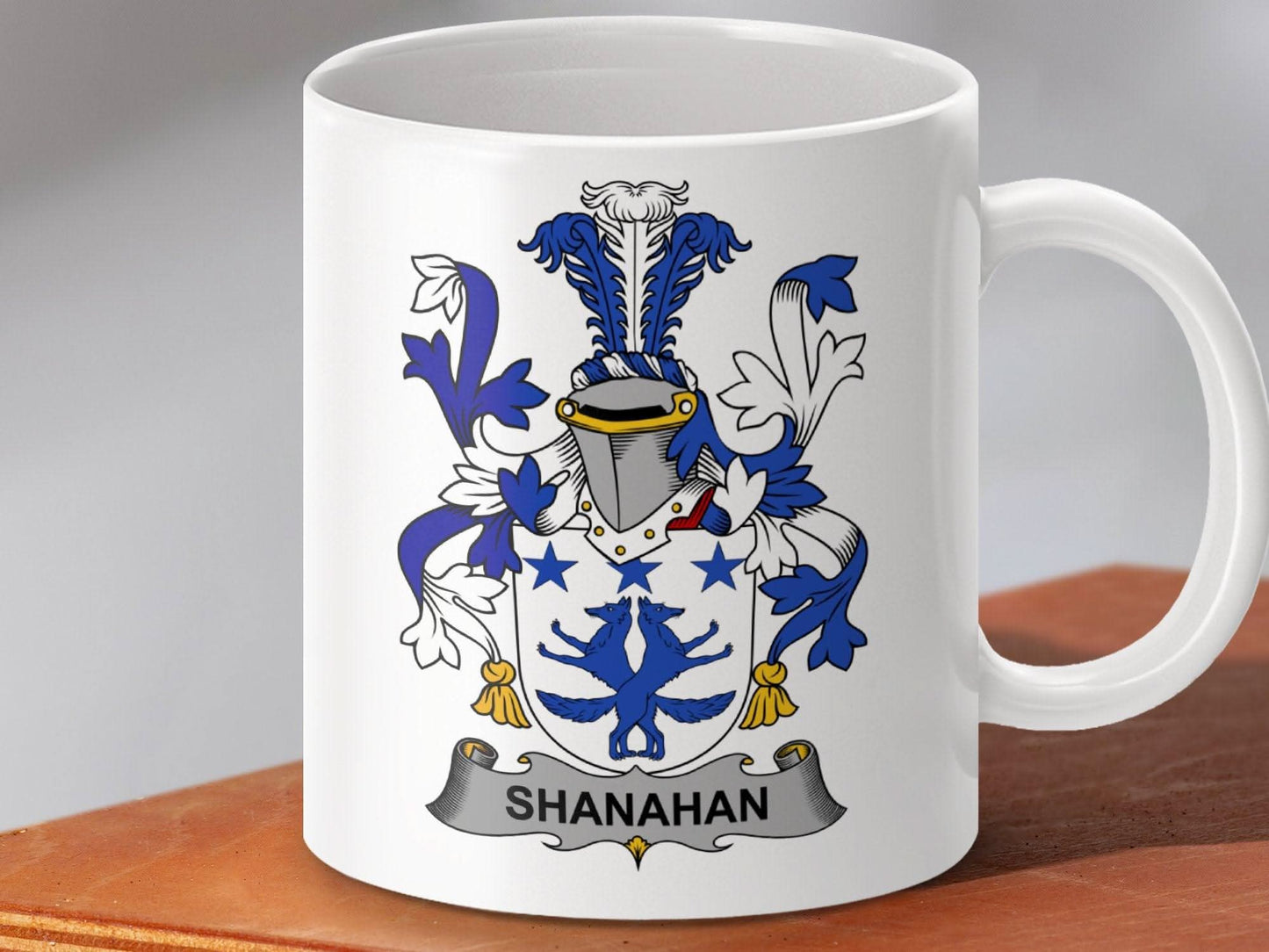 Shanahan Family Crest Design Mug - Celtic Ancestry Gifts