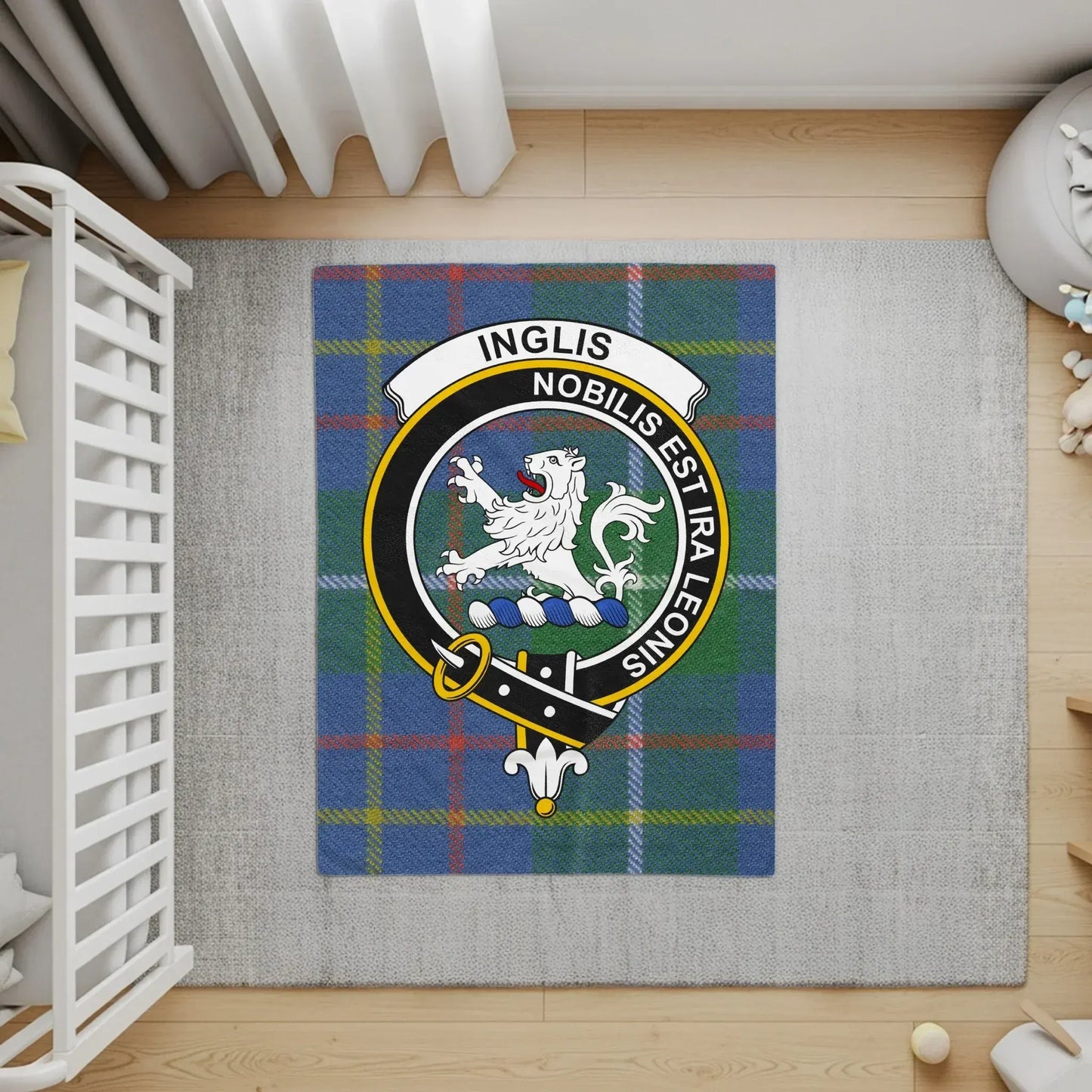 Inglis Nobilis Est Ira Leonis Tartan Rug product