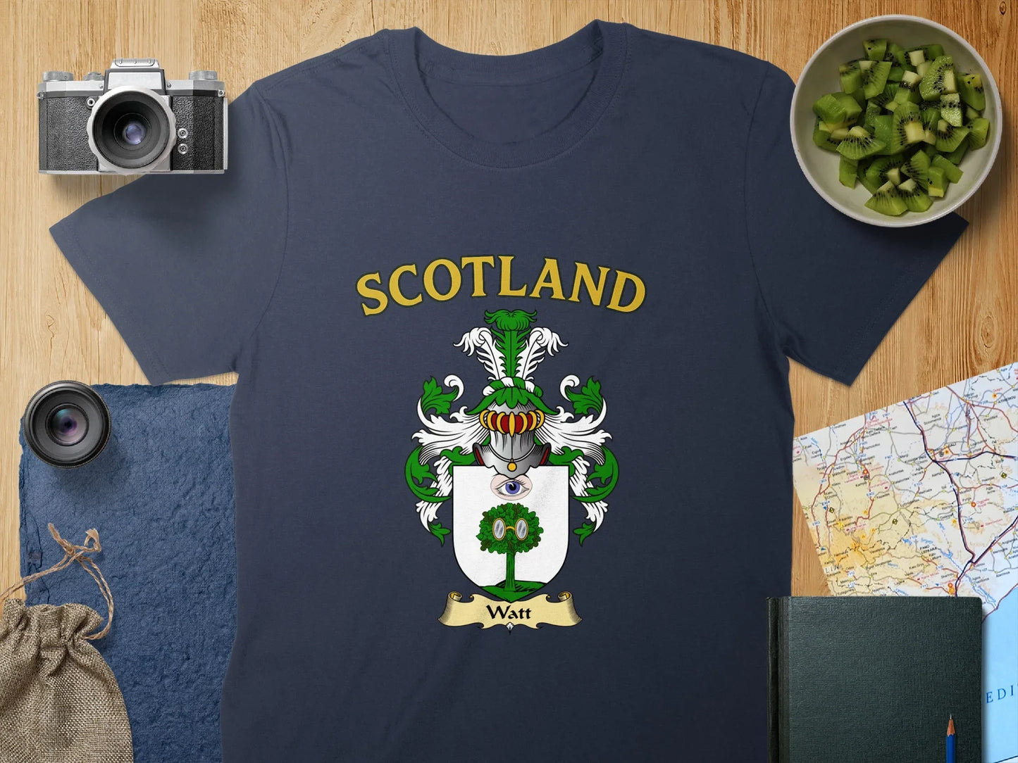 Scotland Watt Family Crest Emblem Graphic Tee product