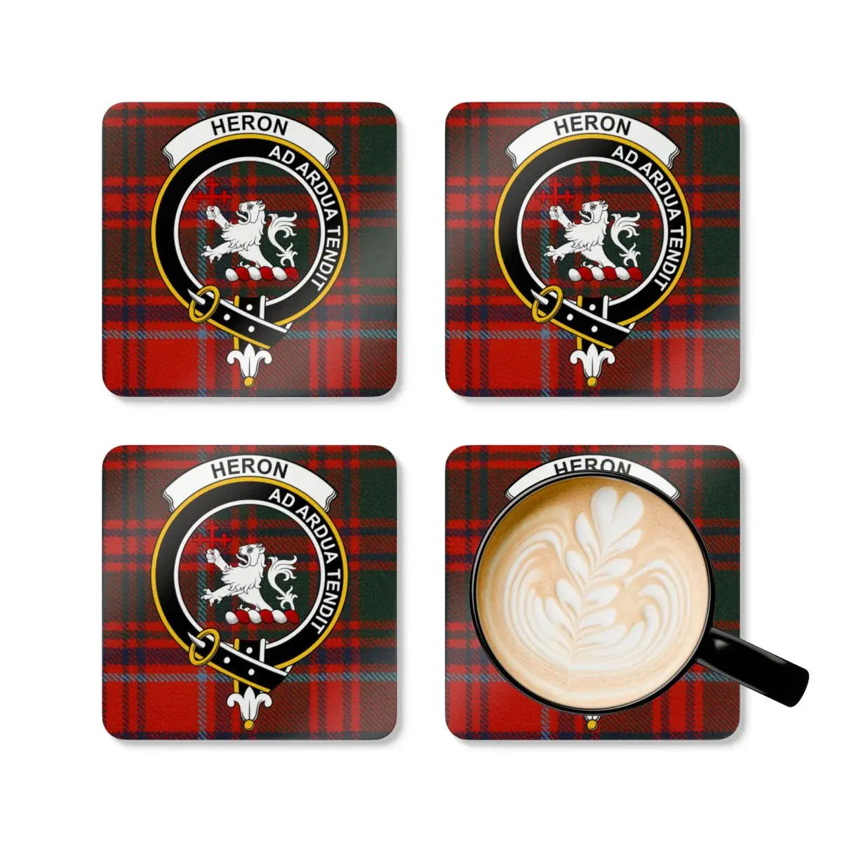 Heron Ad Ardua Tendo Clan Crest Coaster product
