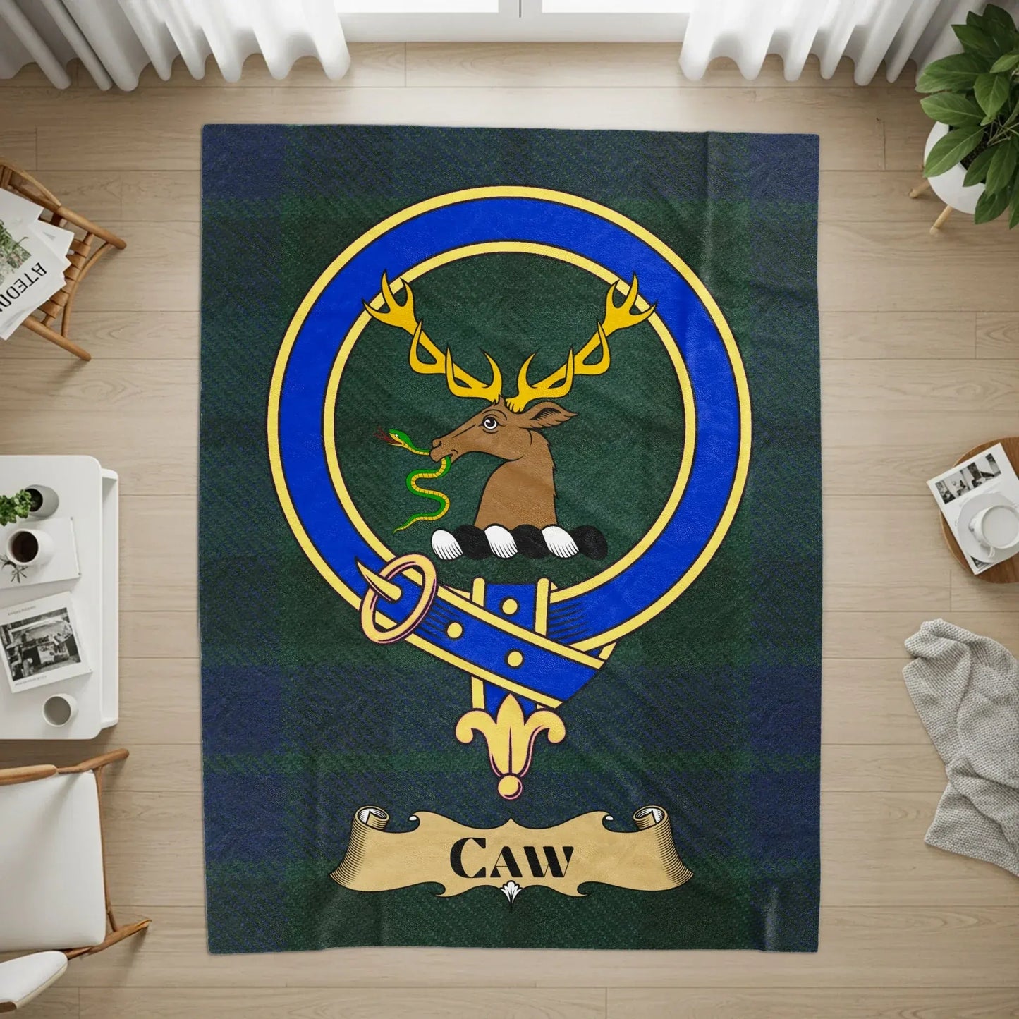 Majestic Deer Crest Design Rug for Living Room product