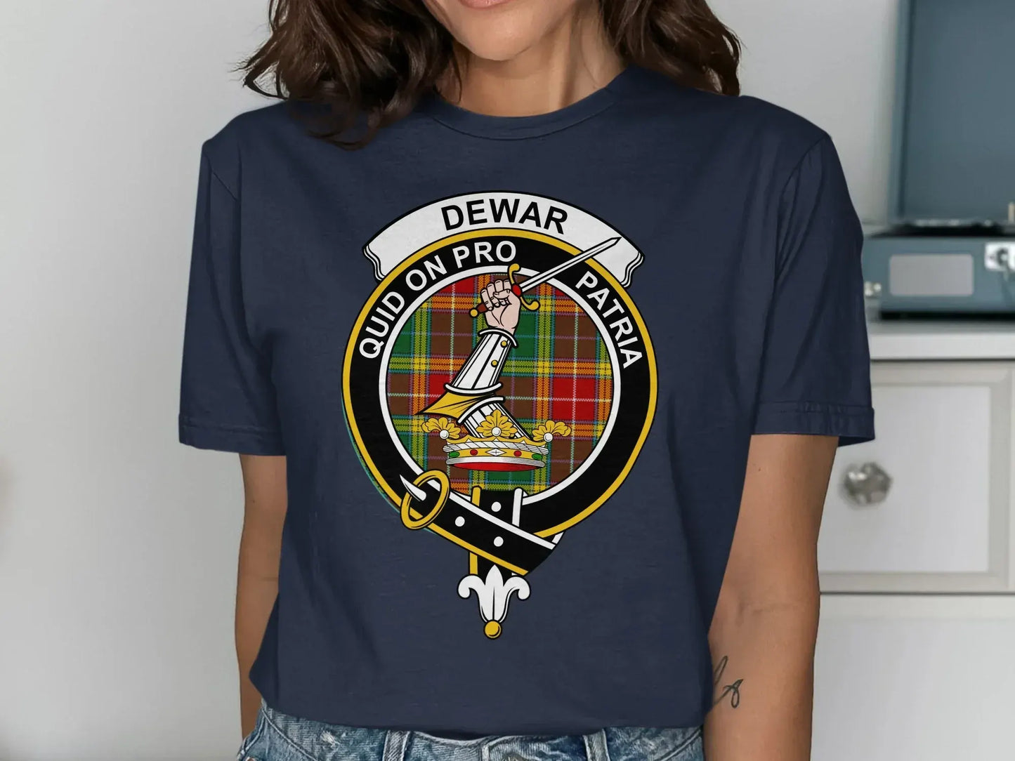 Dewar Family Crest Emblem Graphic T-Shirt product