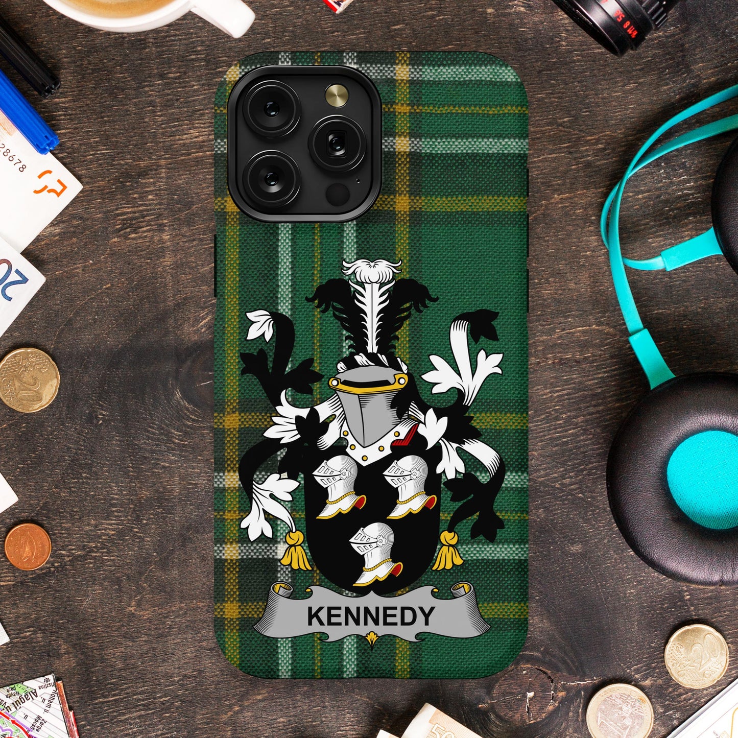 Kennedy surname Irish Family Crest Cell Phone Cover - Celtic Ancestry Gifts