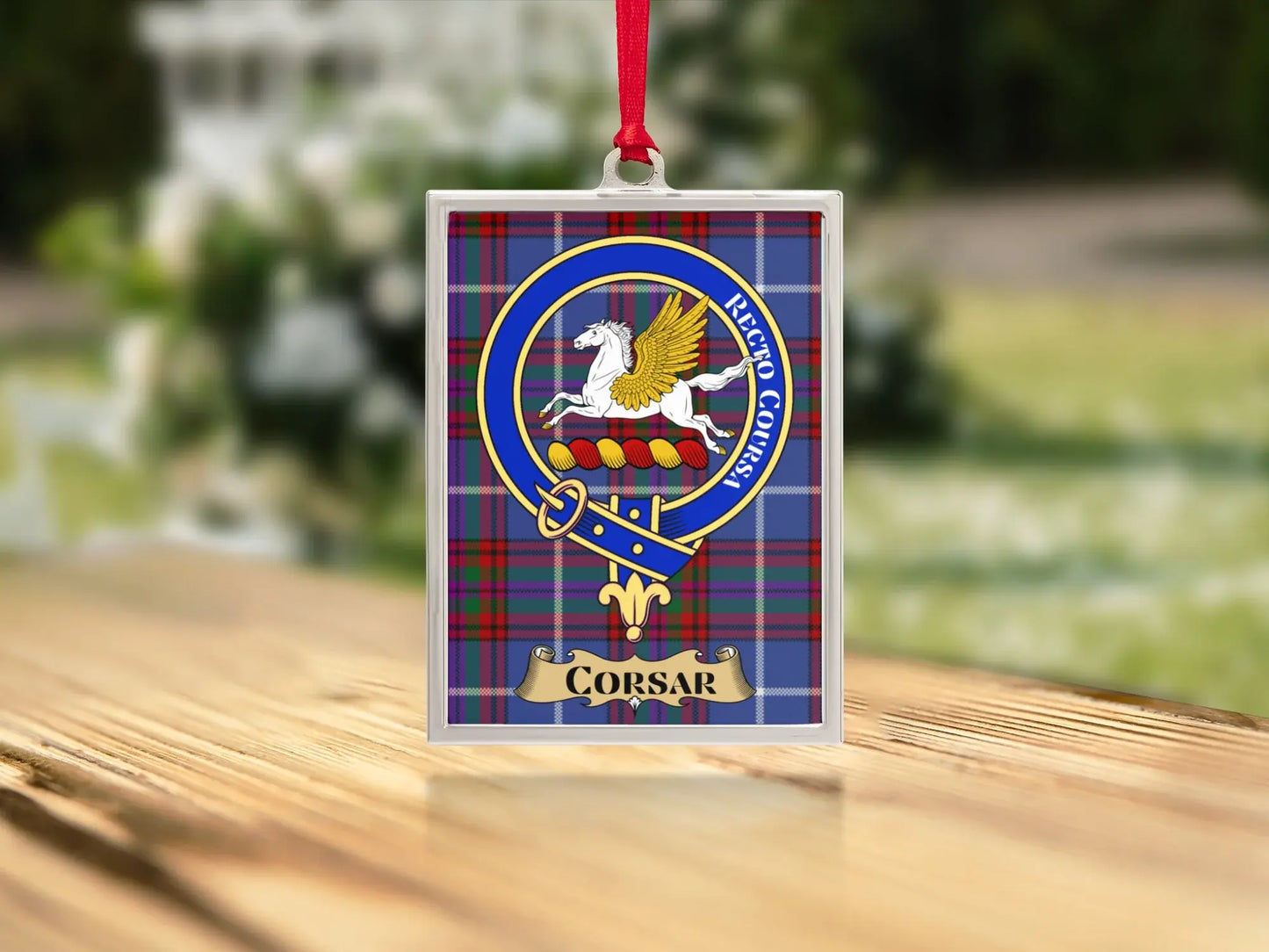 Retro Corsar Pegasus Crest Plaid Decorative product