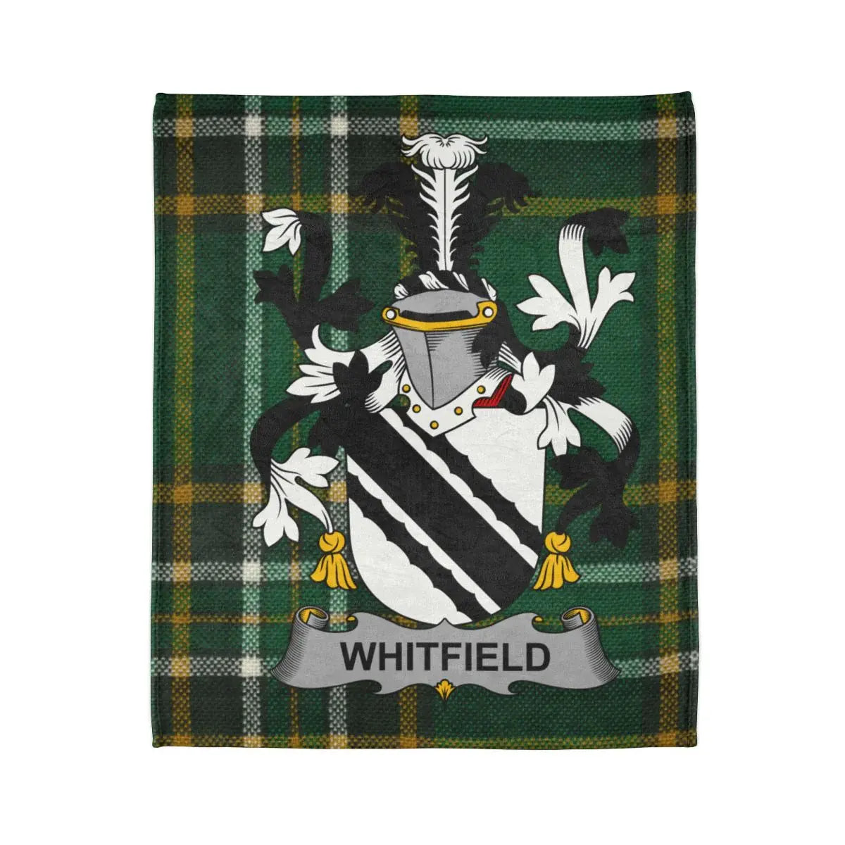 Whitfield Family Crest Green Tartan Blanket product
