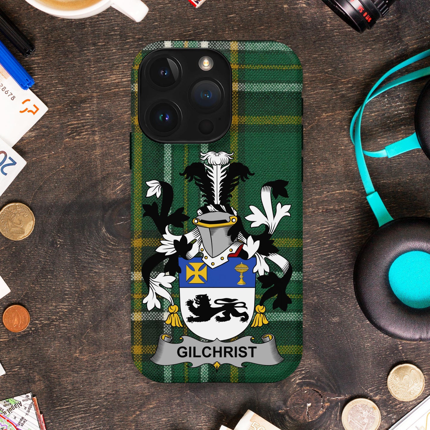 Custom Green Tartan Gilchrist Phone Case product