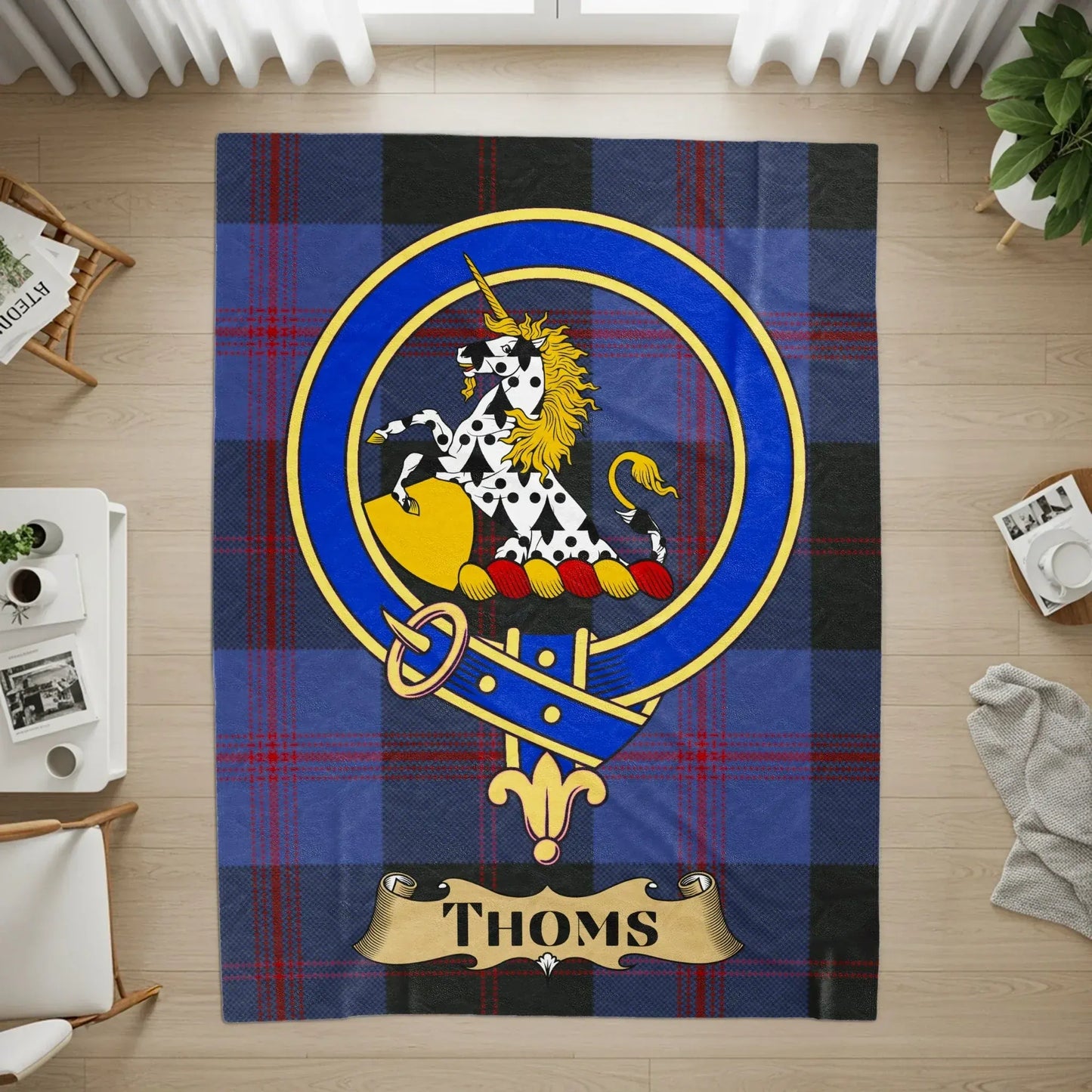 Thoms Unicorn Family Crest Living Room Area Rug product