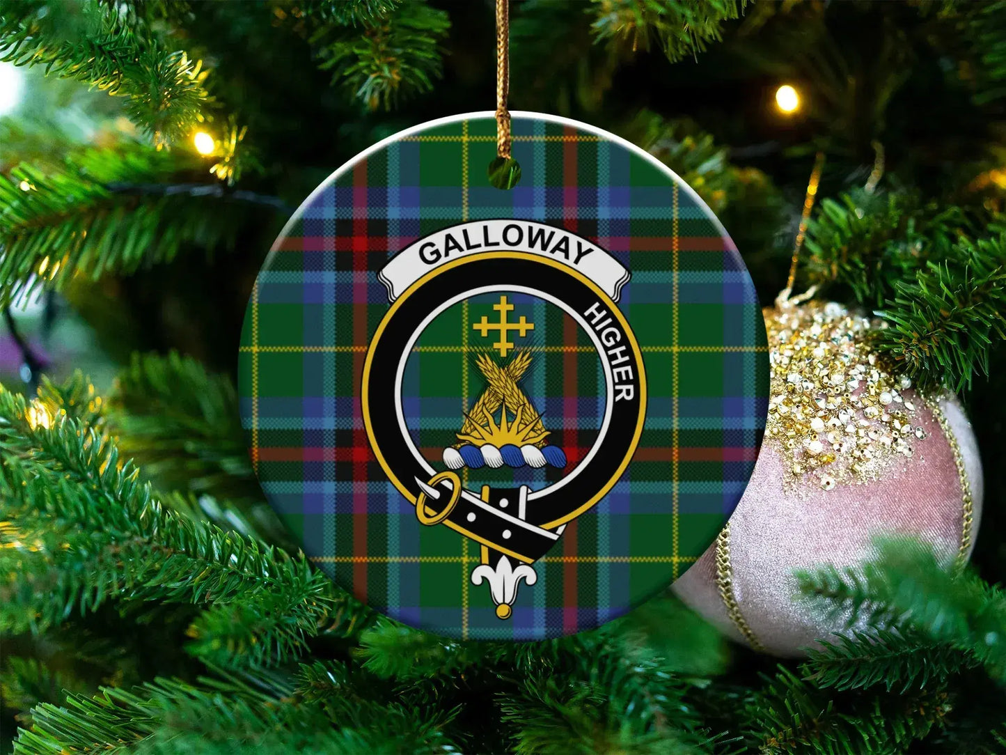 Galloway Higher Plaid Christmas Tree Ornament product