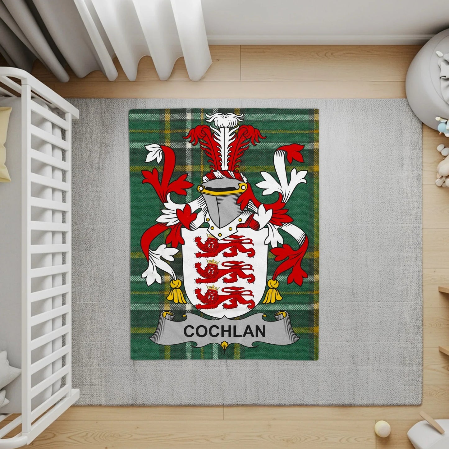 Personalized Family Crest Rug for Home Decor product type