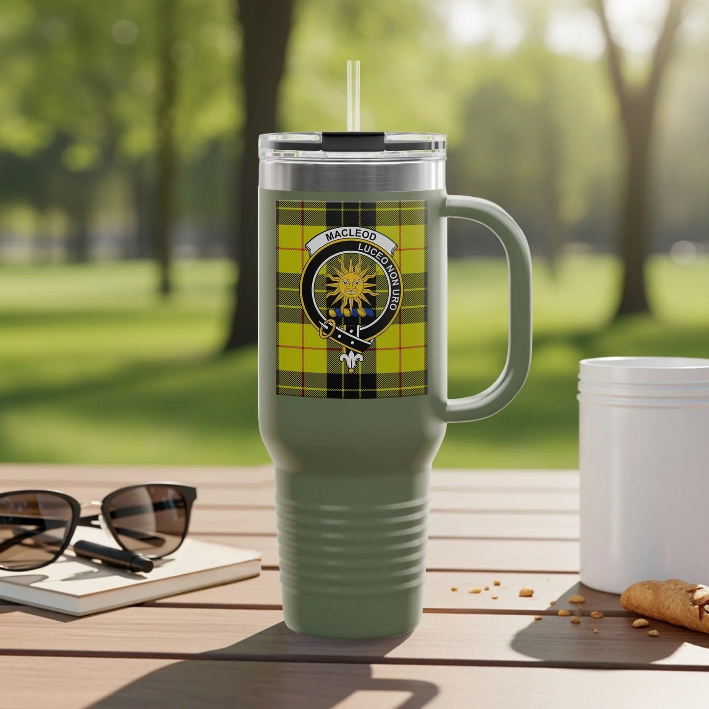 Macleod Tartan Clan Badge Travel Mug product