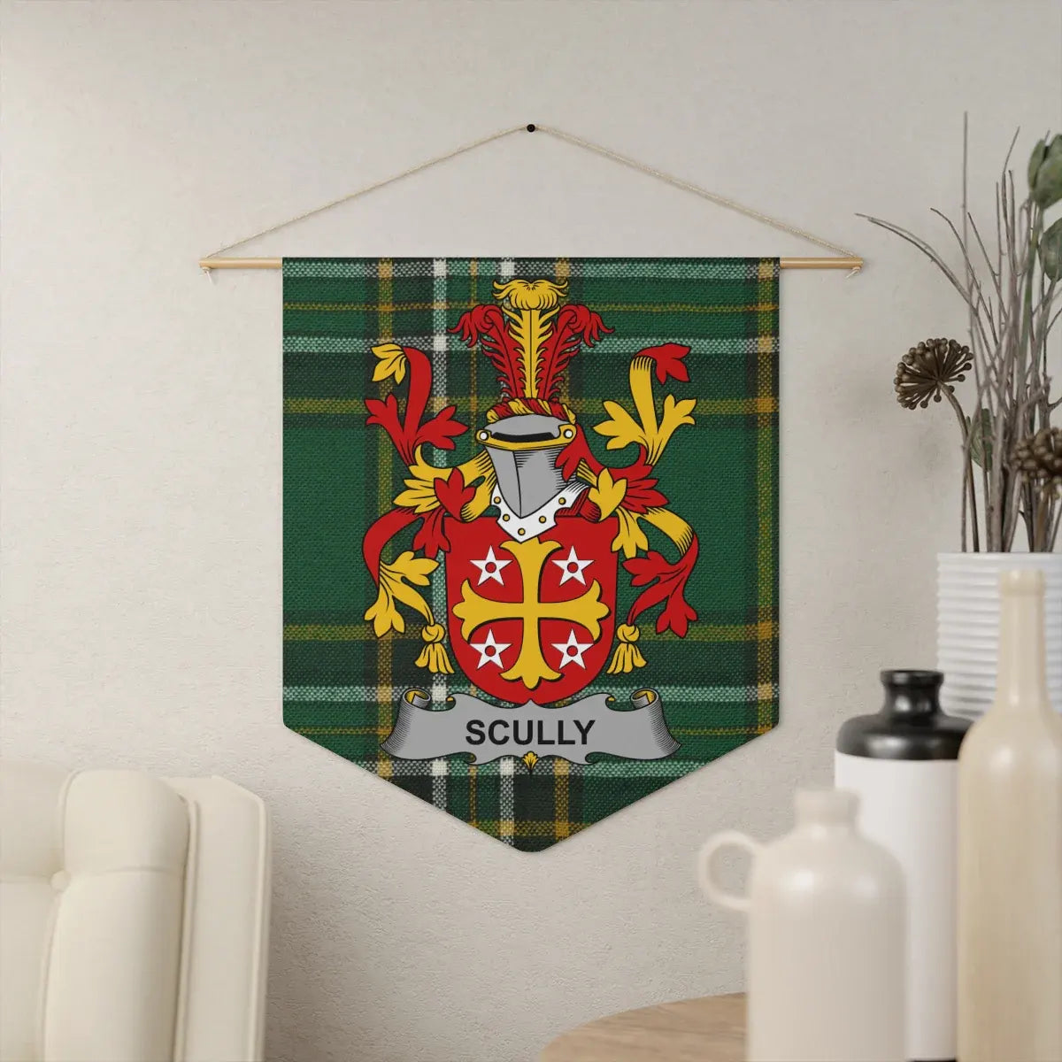 Scully Family Crest Shield Wall Hanging Unique Product