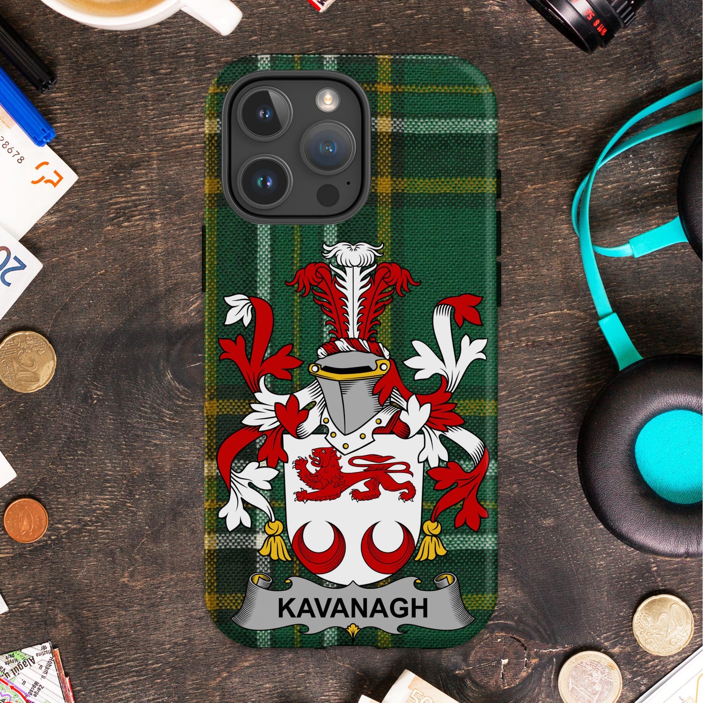 Kavanagh Family Crest Plaid Case Phone Accessory Product