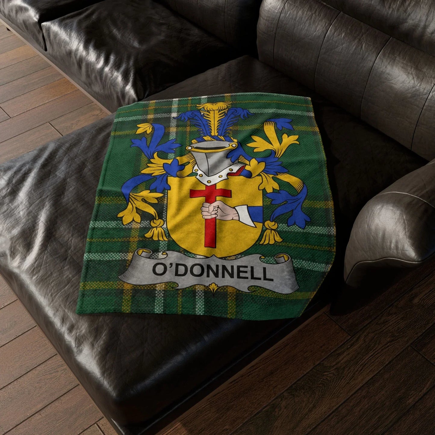 O'Donnell Surname Irish Coat Of Arms Tartan Blanket