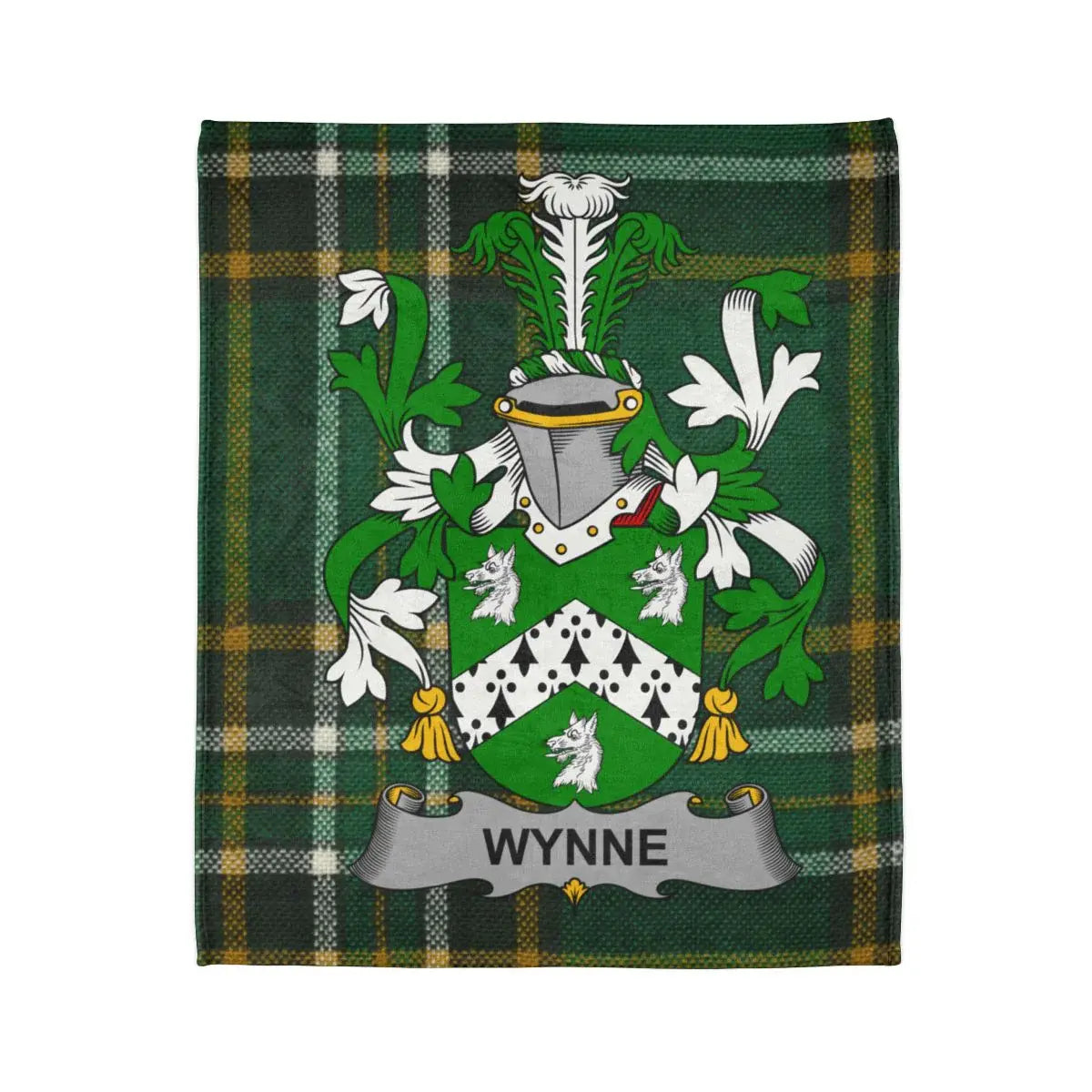 Family Crest Green Plaid Design Blanket product