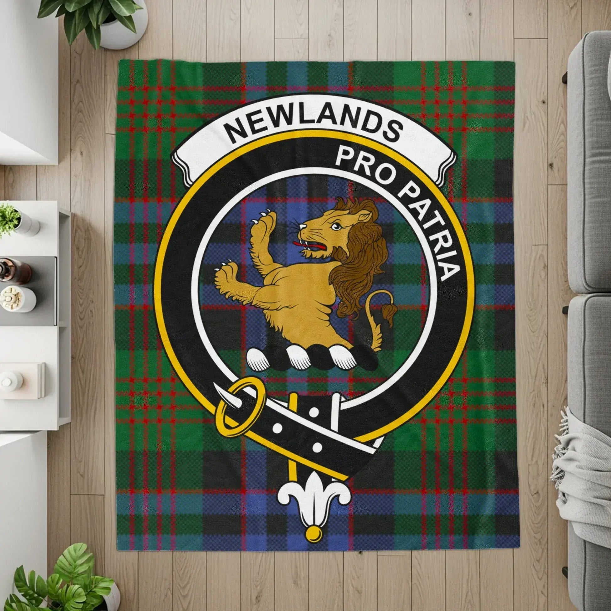Newlands Pro Patria Clan Crest Tartan Blanket product