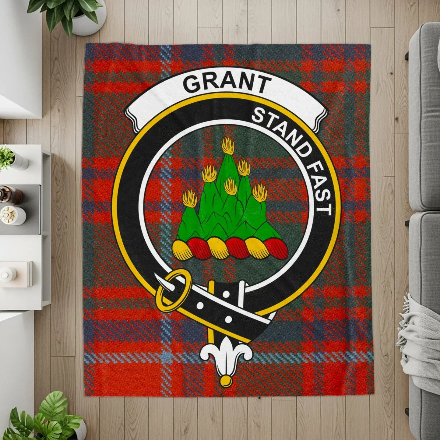 Clan Grant Stand Fast Tartan Blanket product
