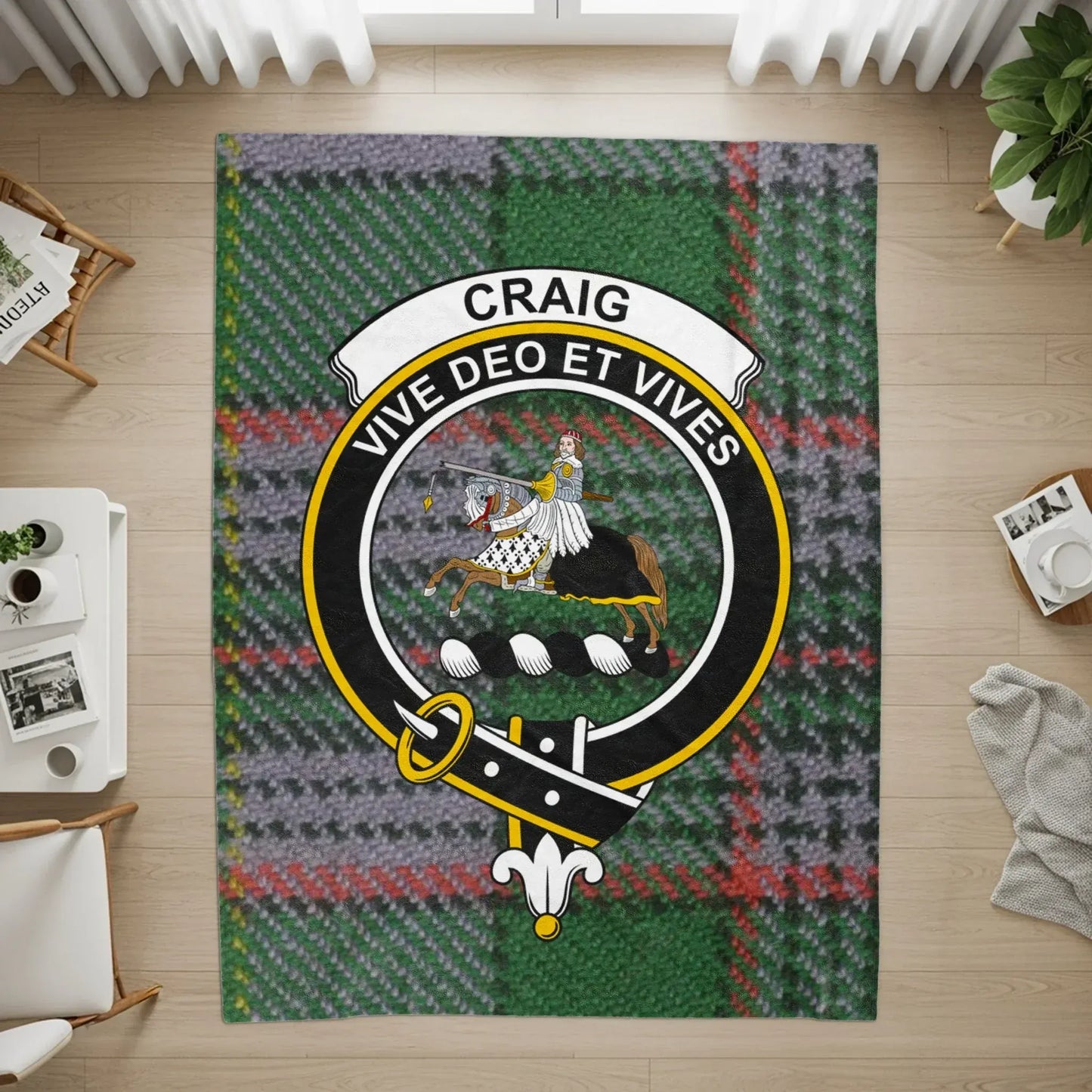 Craig Vive Deo Et Vives Emblem Printed Rug product