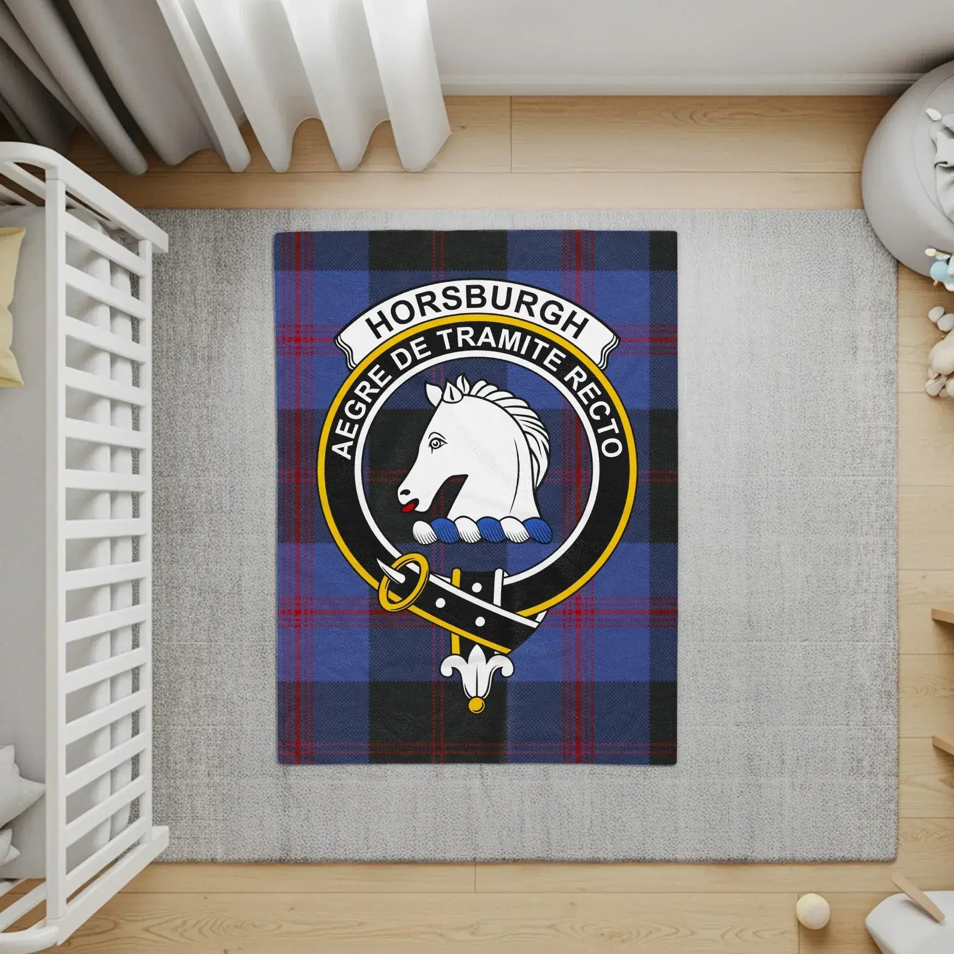 Horsburgh Family Crest Plaid Pattern Rug product