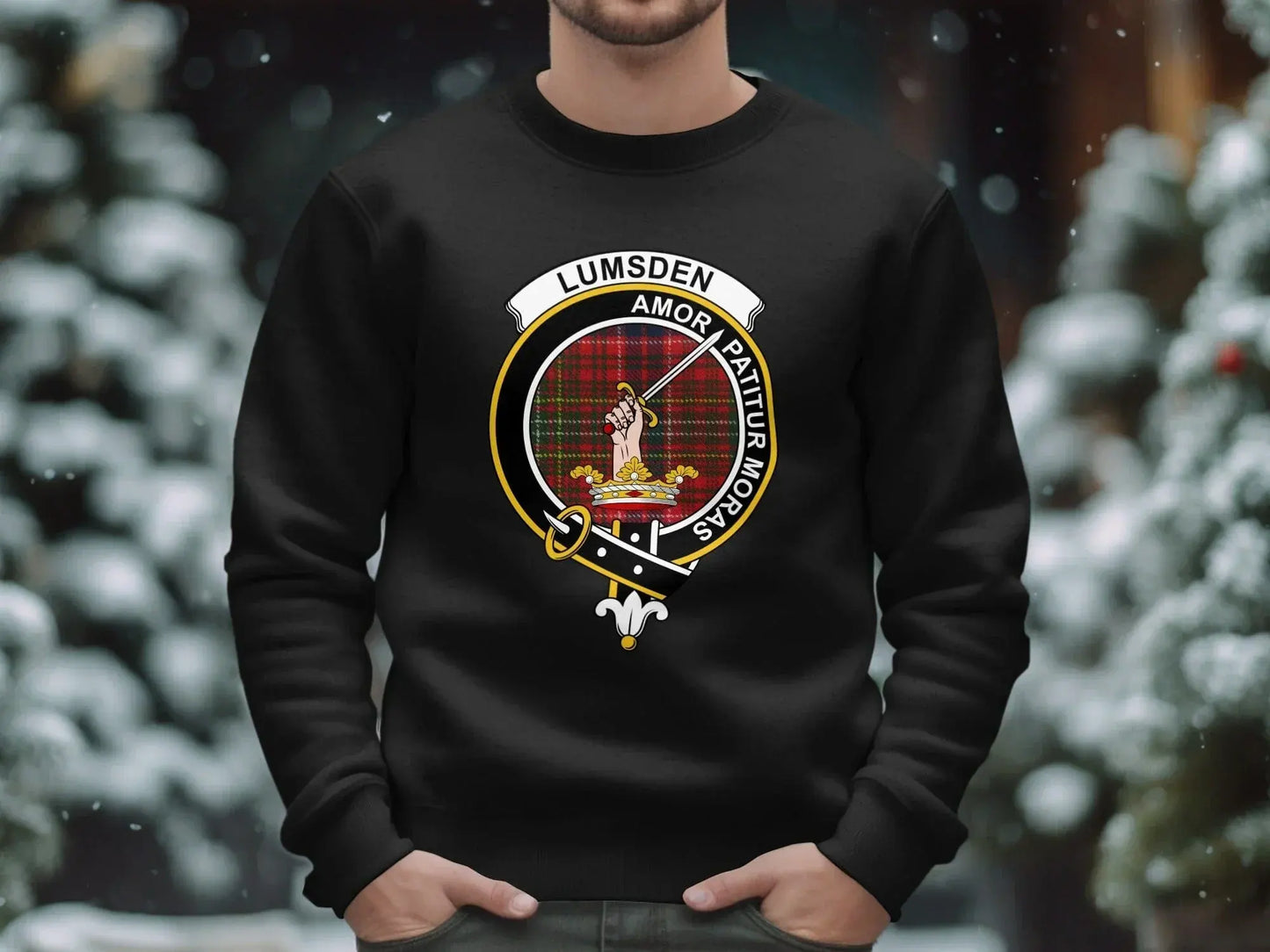 Lumsden Amor Patitur Moras Black Graphic Sweatshirt Product
