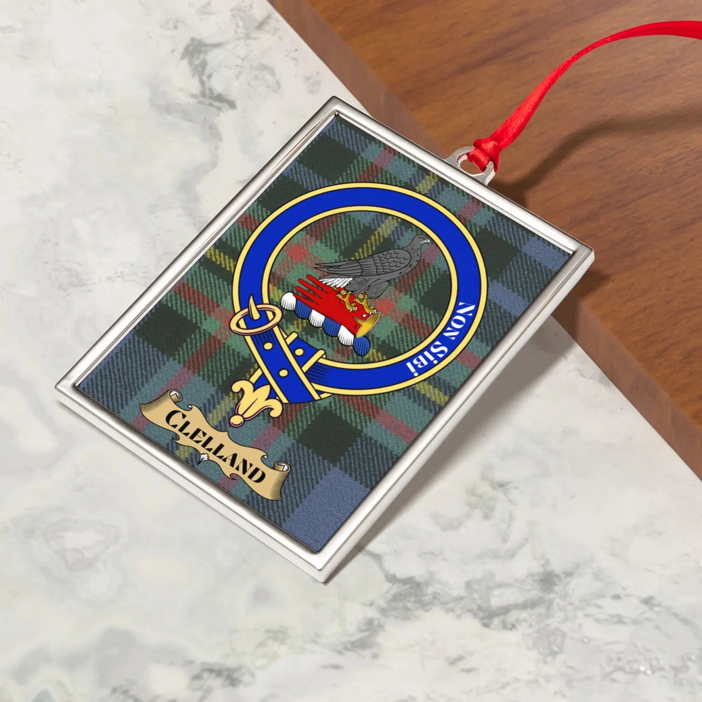 Clan Crest Personalized Family Tartan Ornament product type