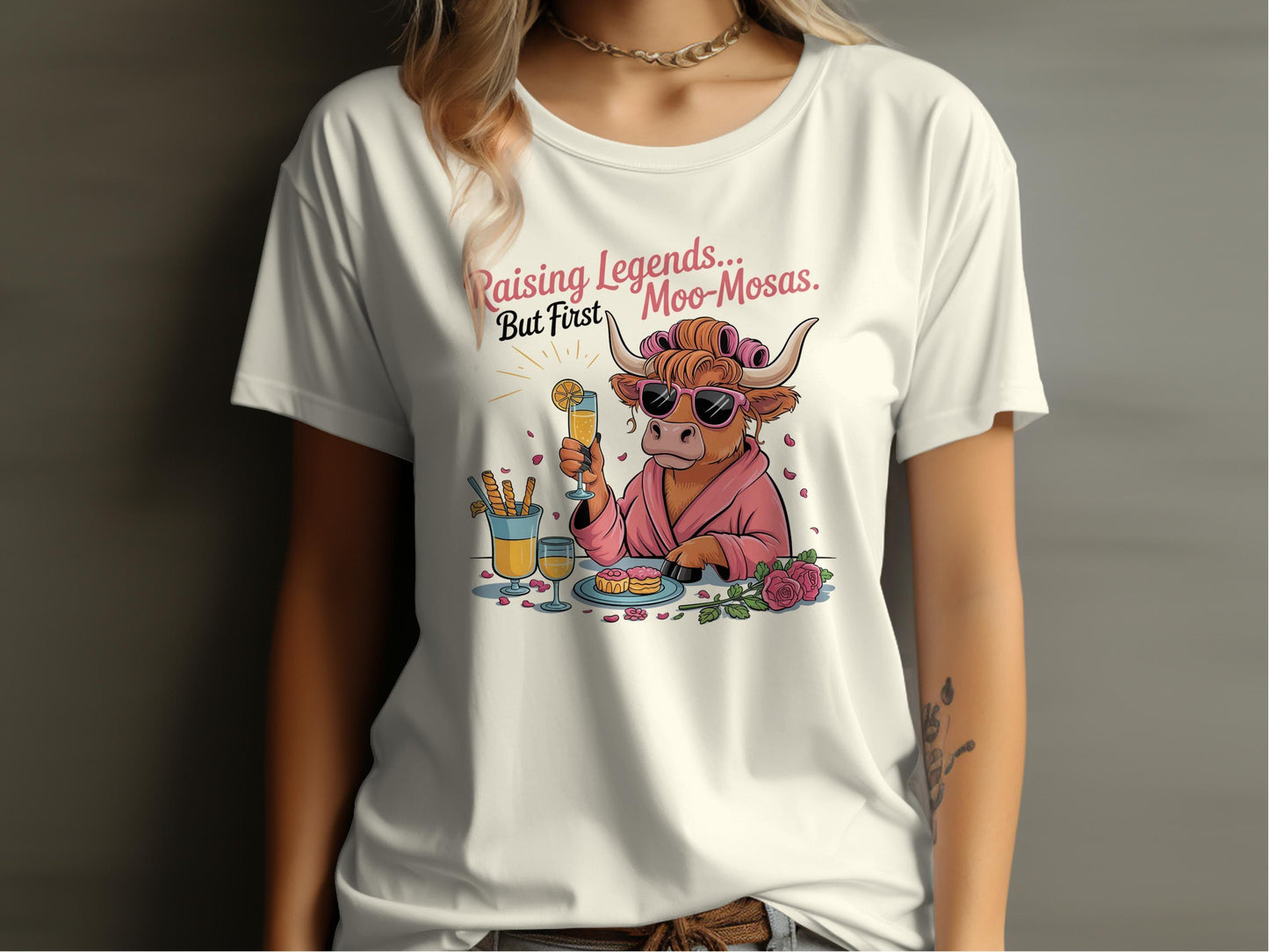 Raising Legends But First Moo-Mosas T-shirt product type