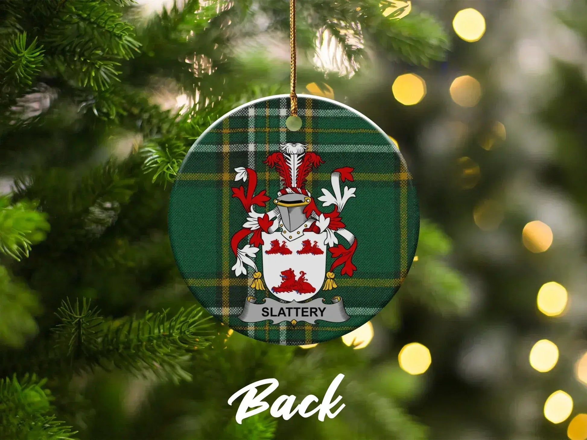 Personalized Family Crest Christmas Ornament product type