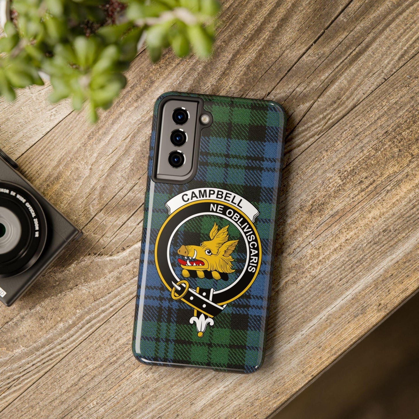Campbell Clan Crest Scottish Tartan Cell Phone Case - Celtic Ancestry Gifts
