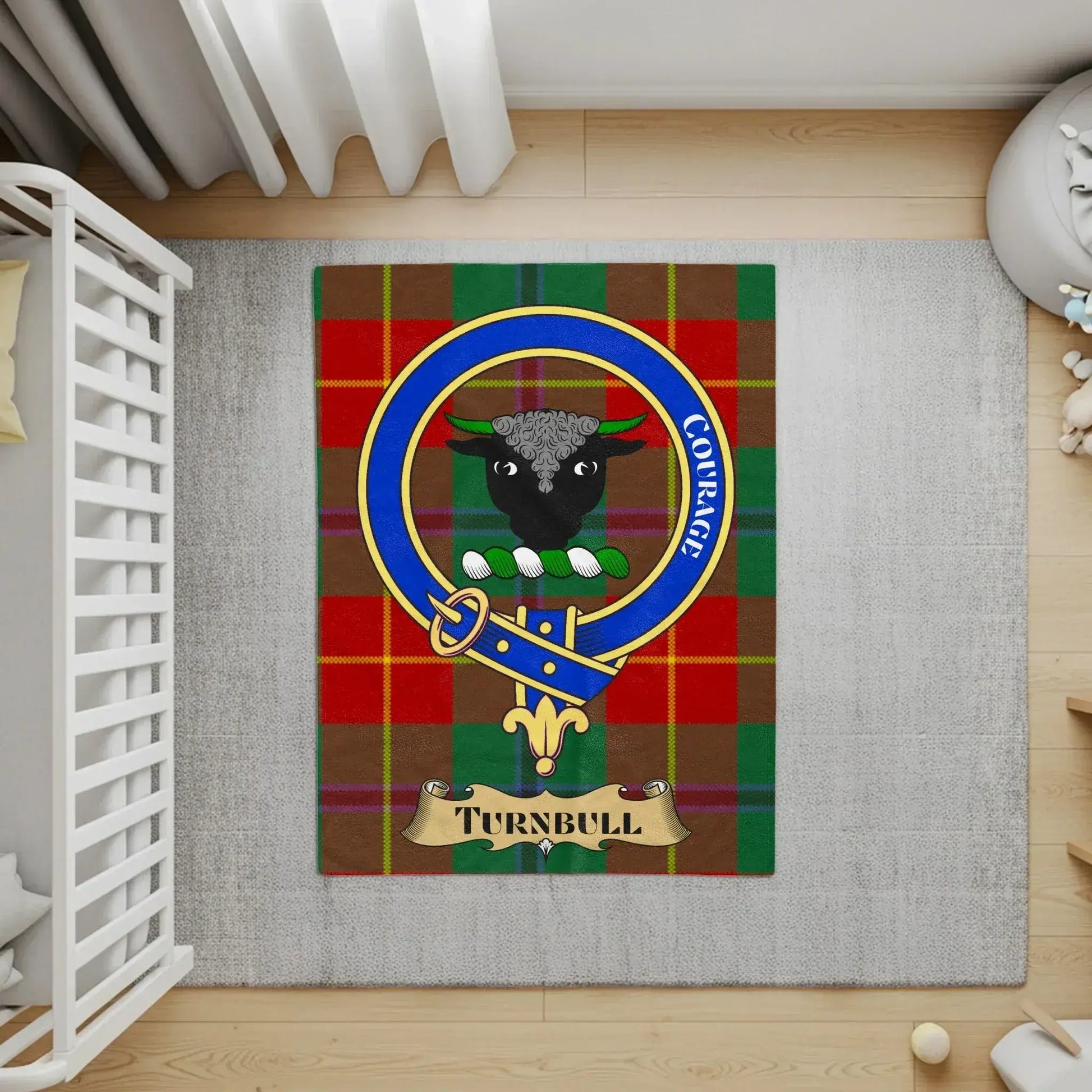 Courage Turnbull Badge Plaid Design Floor Rug product