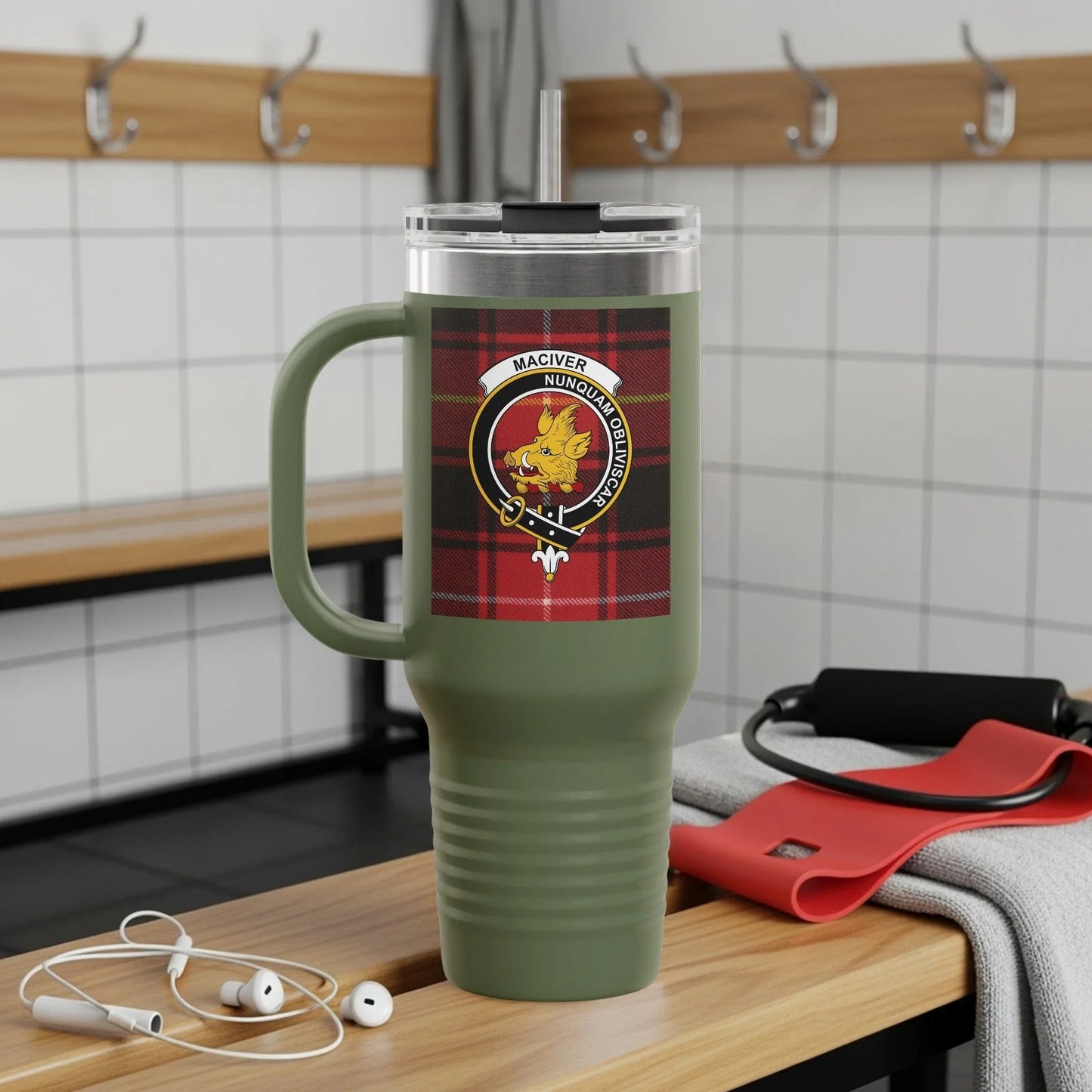 Custom Maciver Nunquam Dormio Clan Emblem Travel Mug product type