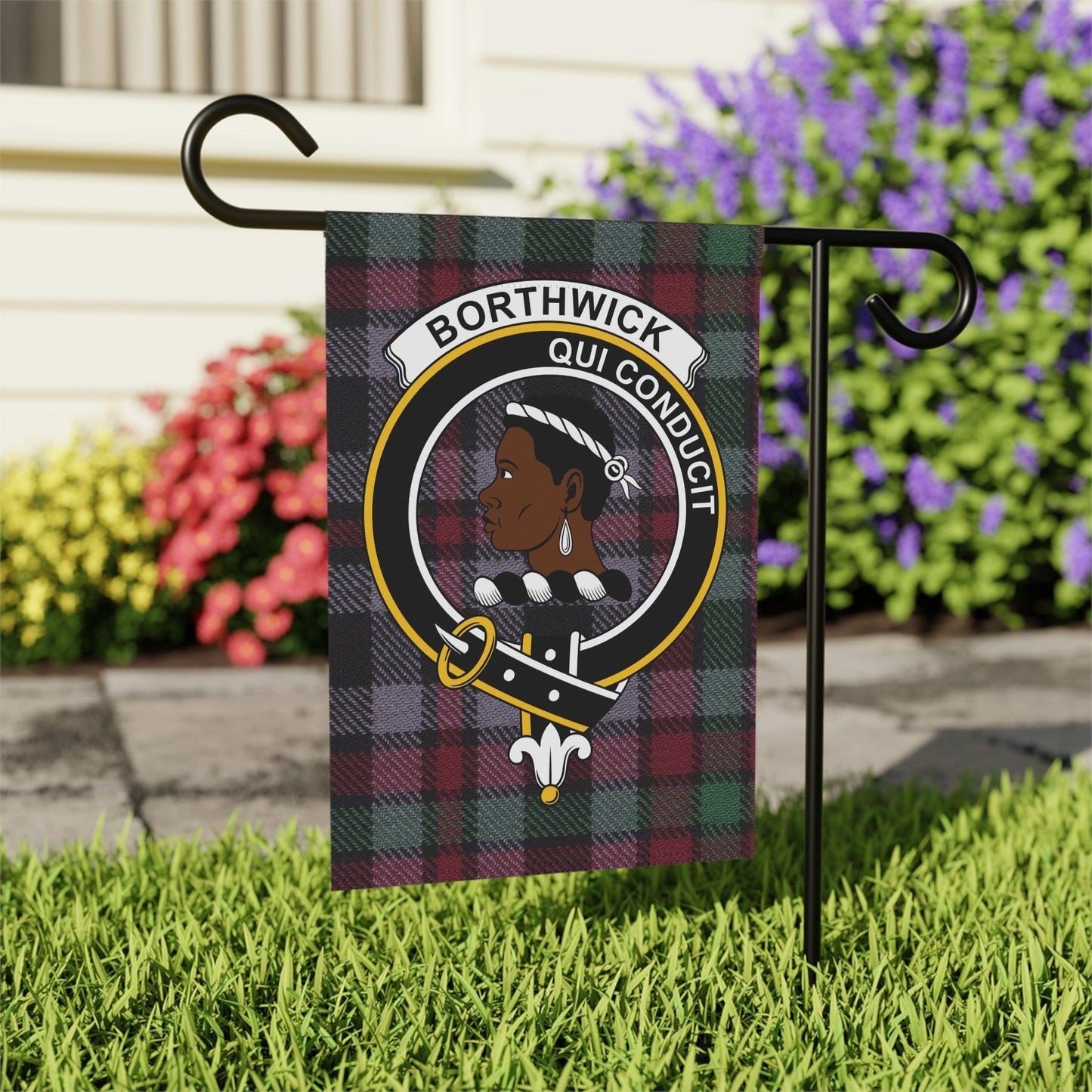 Borthwick Clan Scottish Tartan Garden Flag - Celtic Ancestry Gifts