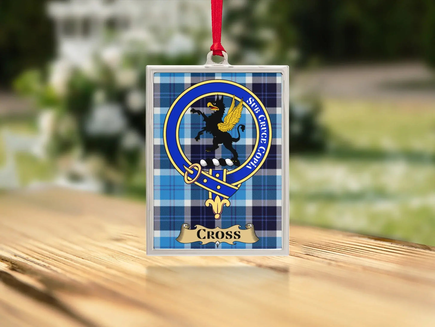 Scottish Clan Crest with Griffin Emblem Cross product type