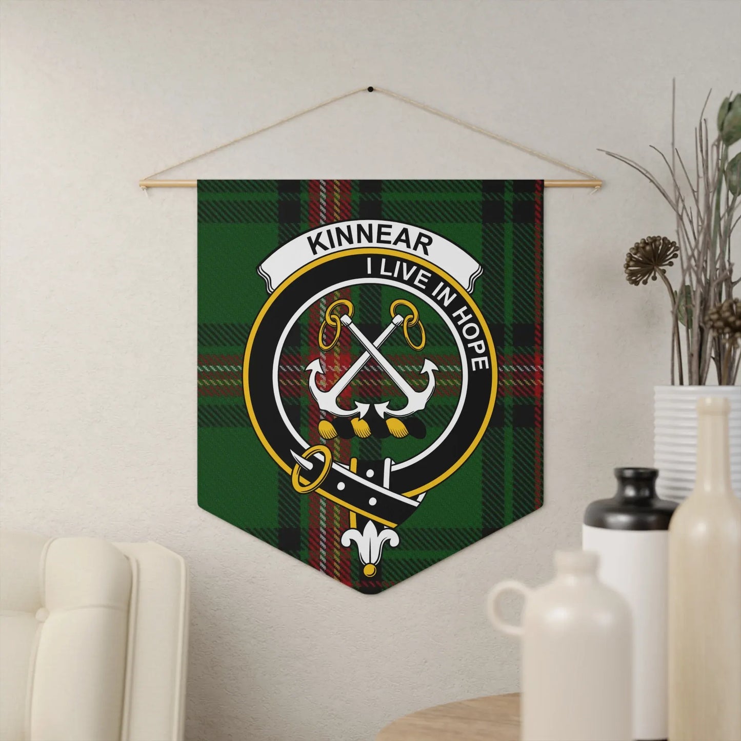 Live in Hope Kinnear Crest Wall Hanging product