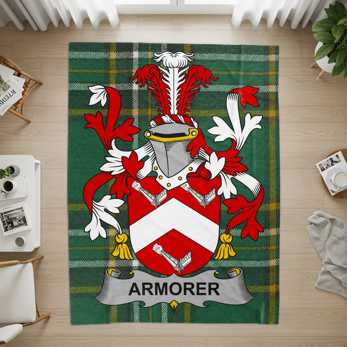 Armorer Family Shield Crest Design Rug product