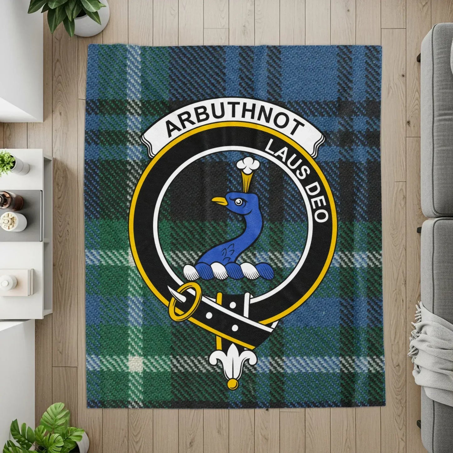Arbuthnot Coat of Arms Plaid Design Rug product