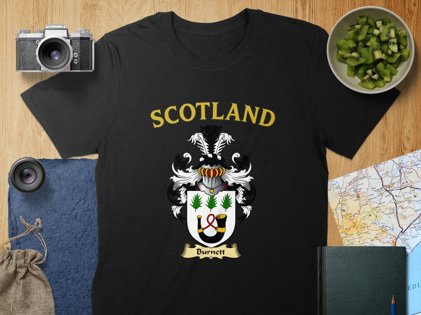 Scotland Burnett Crest Black T Shirt product type