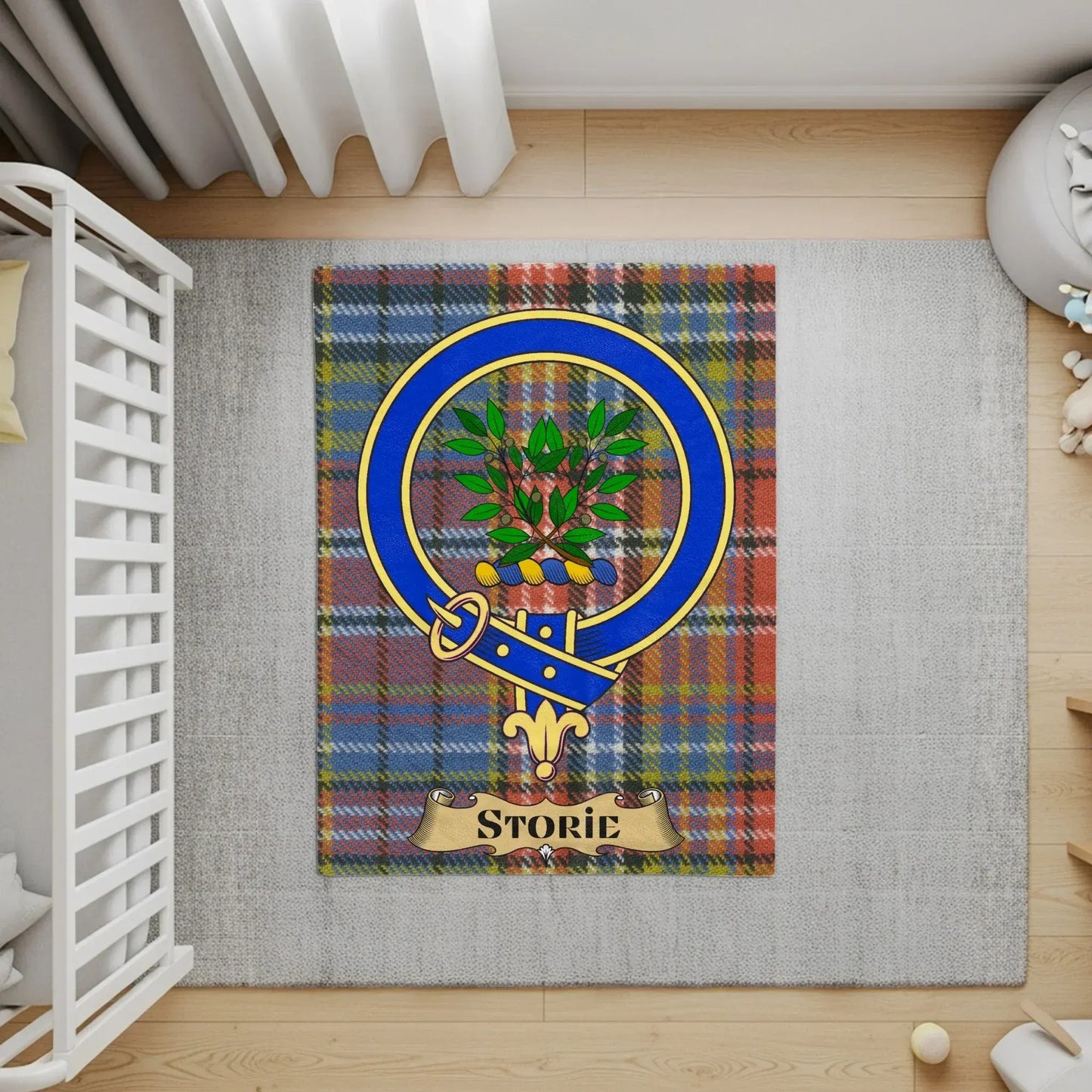 Colorful Clan Storie Tartan Design Rug product