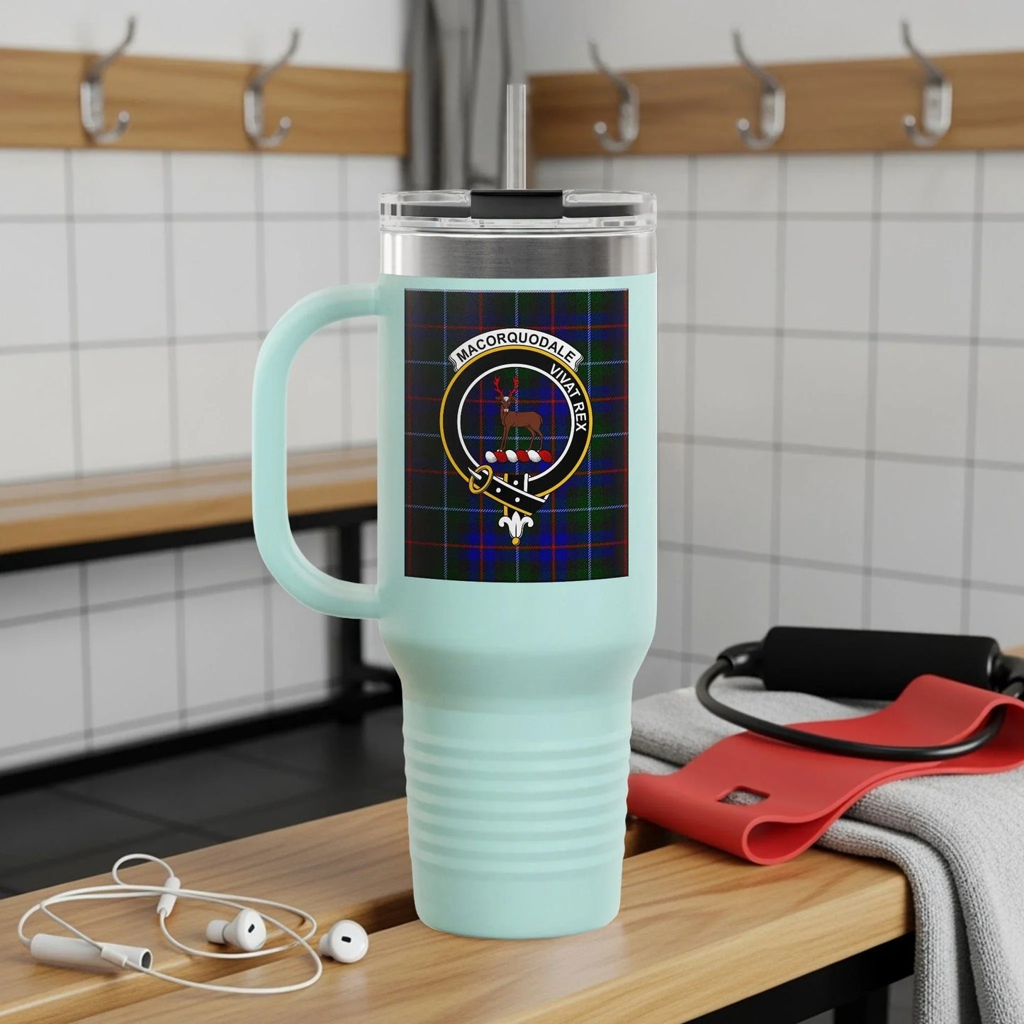 Macgourquodale Water Tumbler with Clan Crest product type