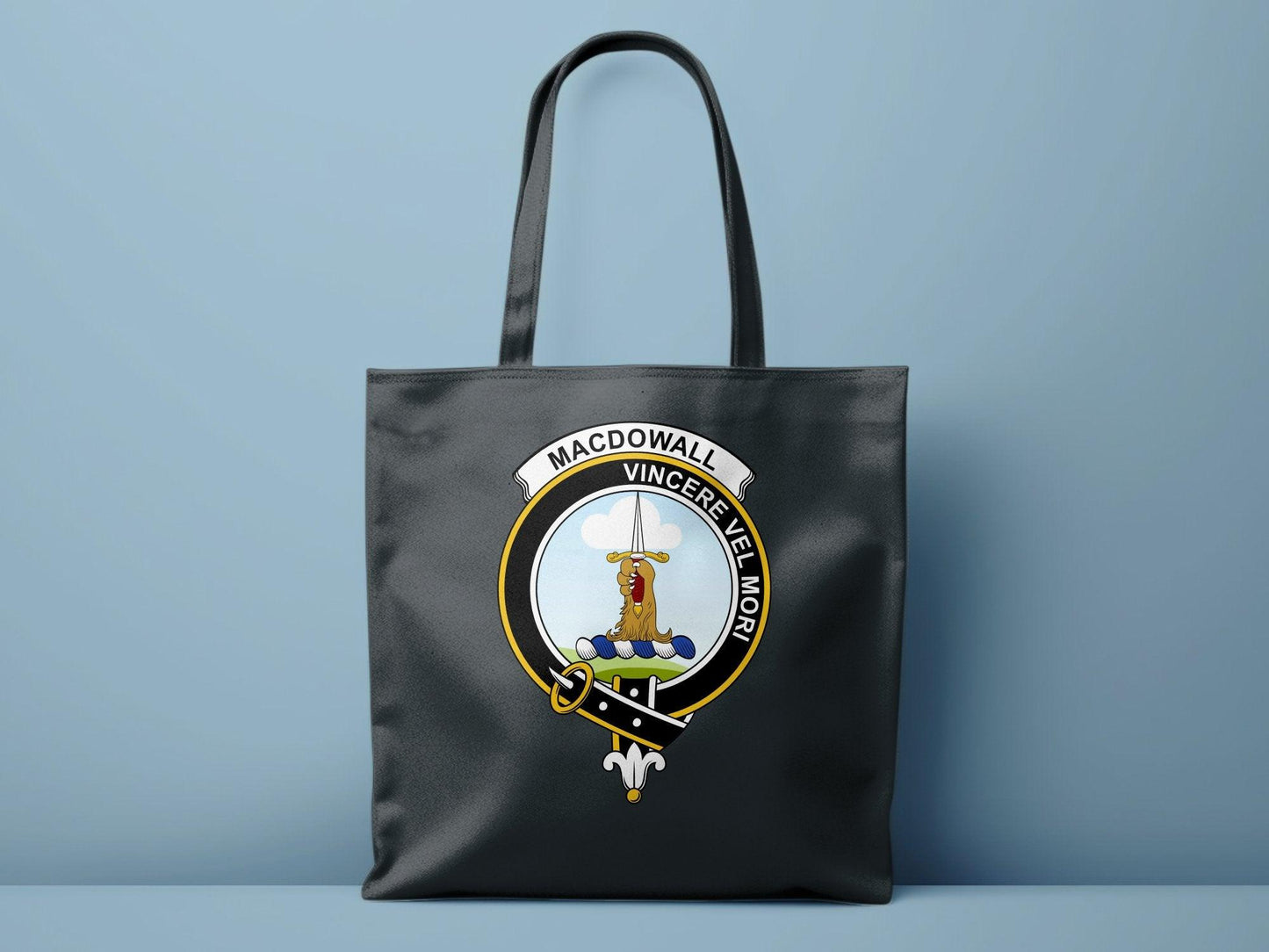 Macdowall Clan Crest Tote Bags - Celtic Ancestry Gifts