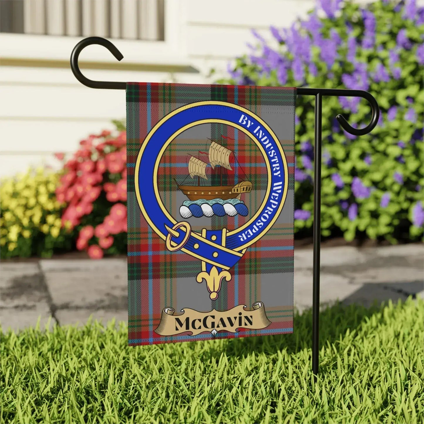 McGavin Clan Plaid Crest Garden Flag product