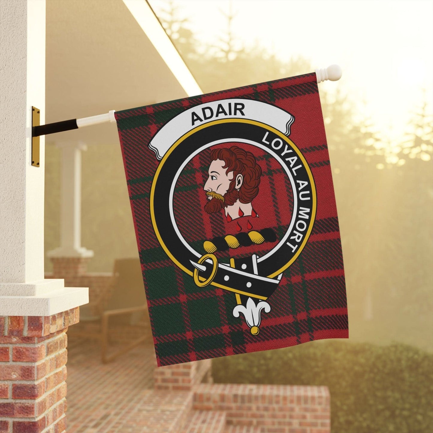 Adair Clan Scottish Tartan Garden Flag - Celtic Ancestry Gifts