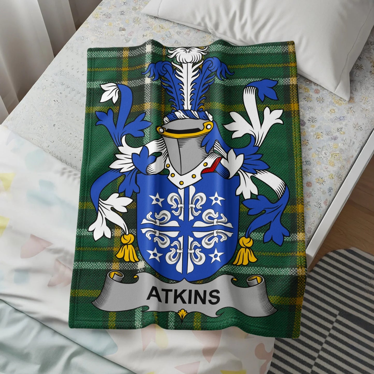 Atkins Family Crest Heritage Blanket product