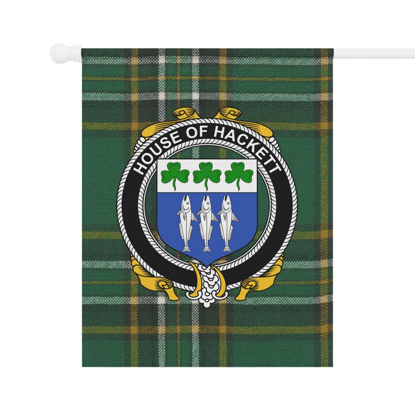 House of Hackett Family Crest Plaid Pattern product