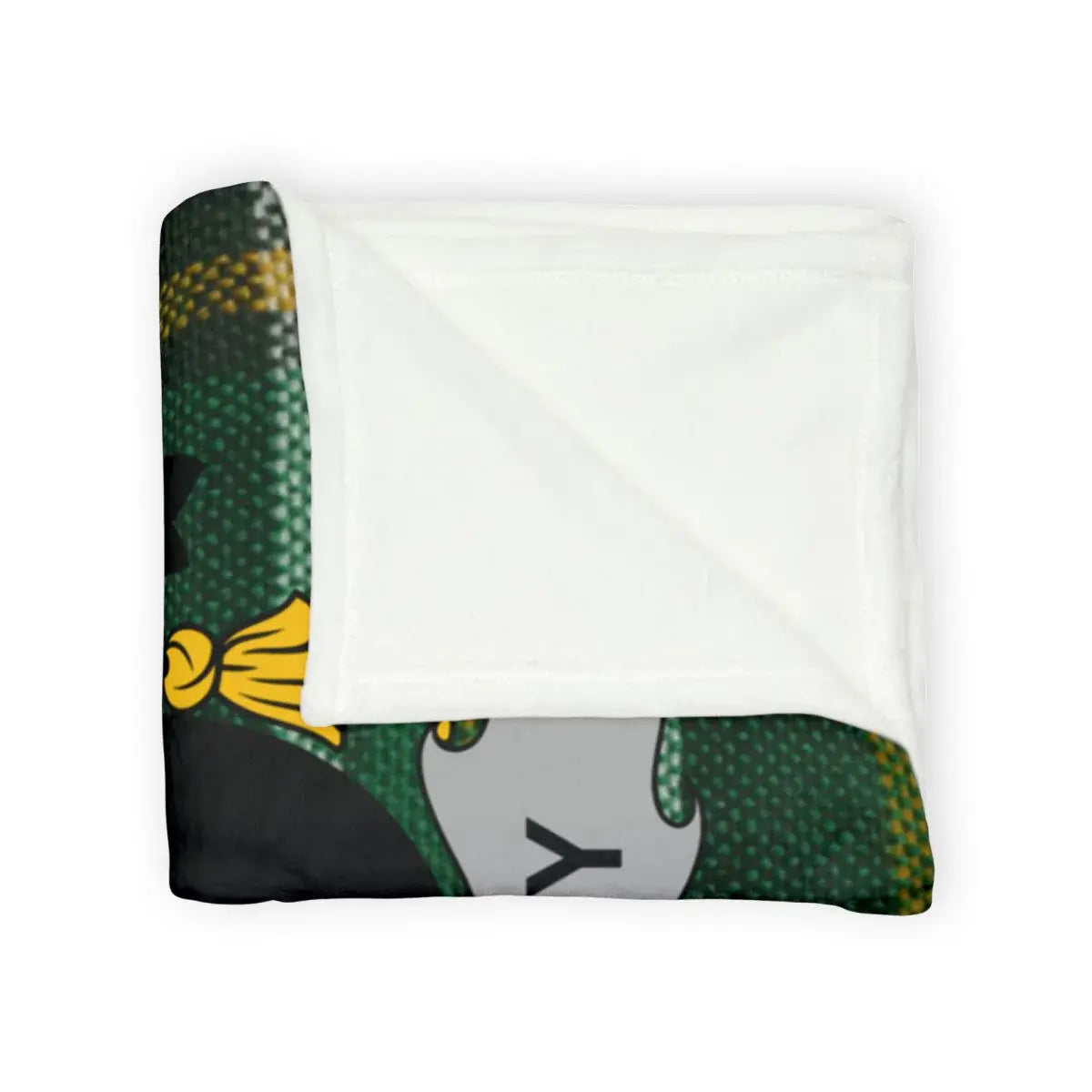Green and Yellow Checkered Patterned Blanket product
