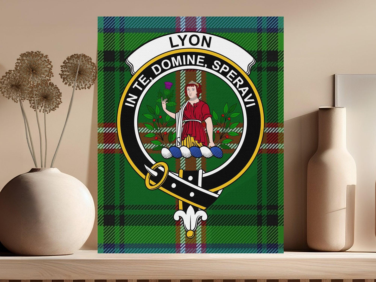 Lyon In Te Domine Speravi Plaid design on a product