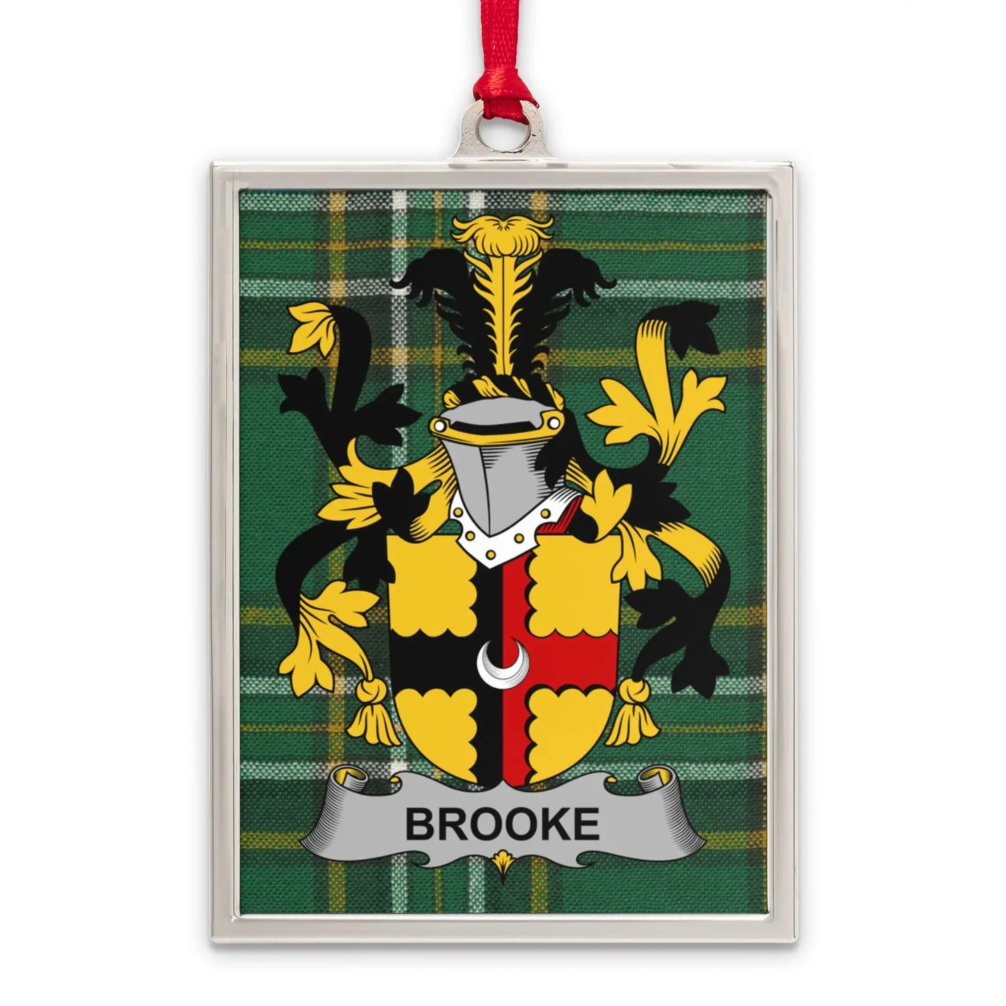 Brooke Family Crest Plaid Background Rectangular product