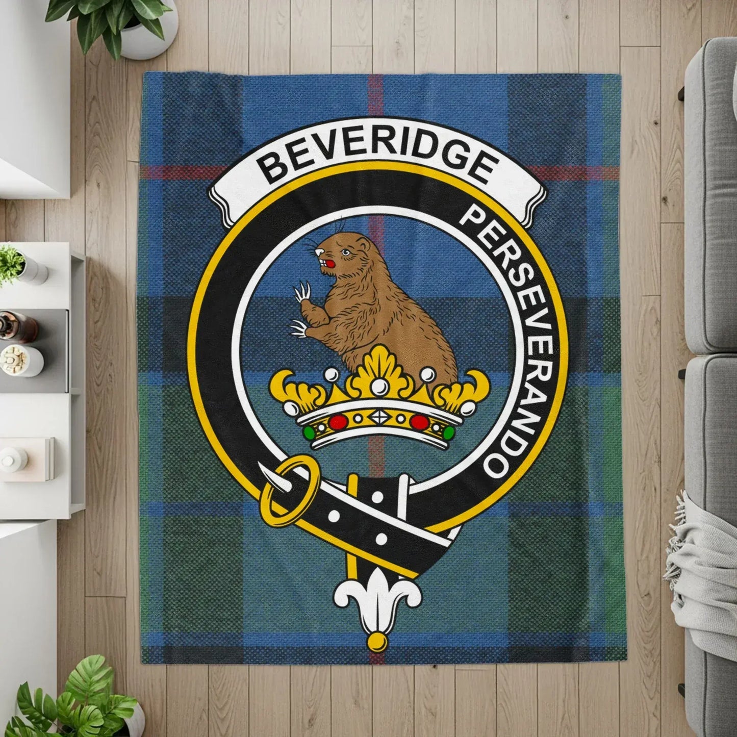 Beveridge Perseverando Tartan Bear Blanket product
