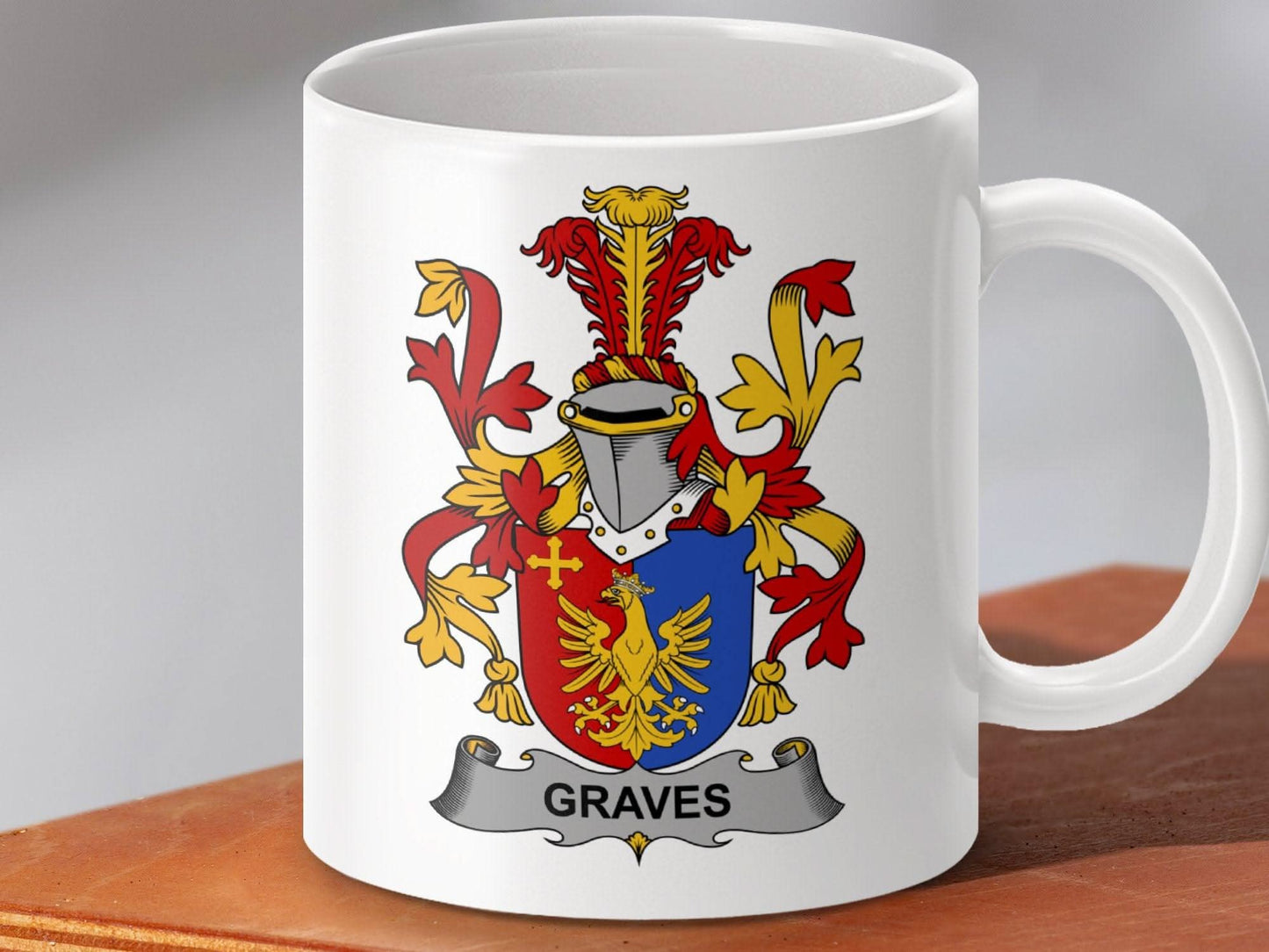 Graves Surname Irish Family Crest Mug - Celtic Ancestry Gifts